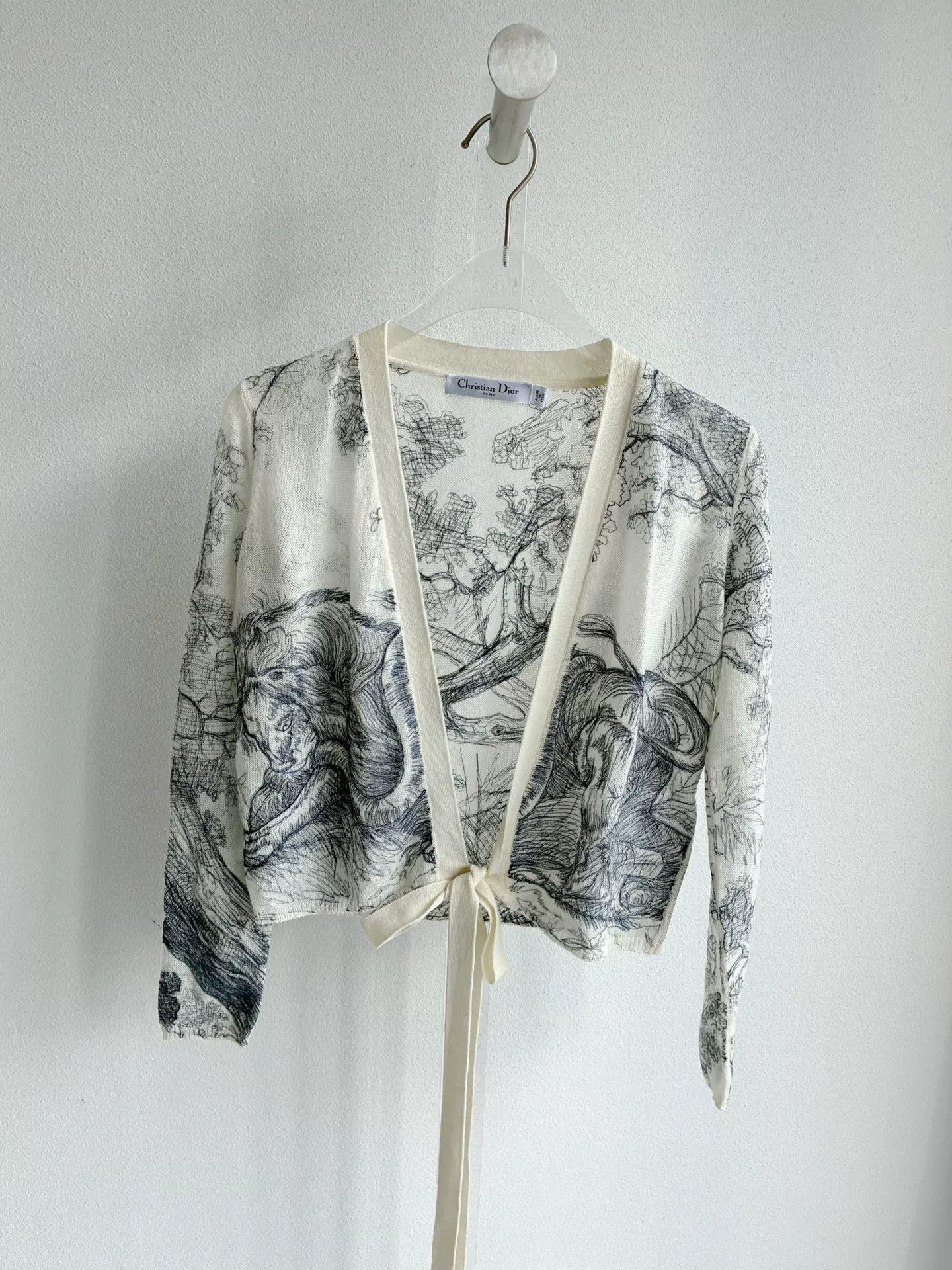 Dior Dior Ink Painting Knit Cardigan Size XXS / US 00 / IT 34 - 2 Thumbnail