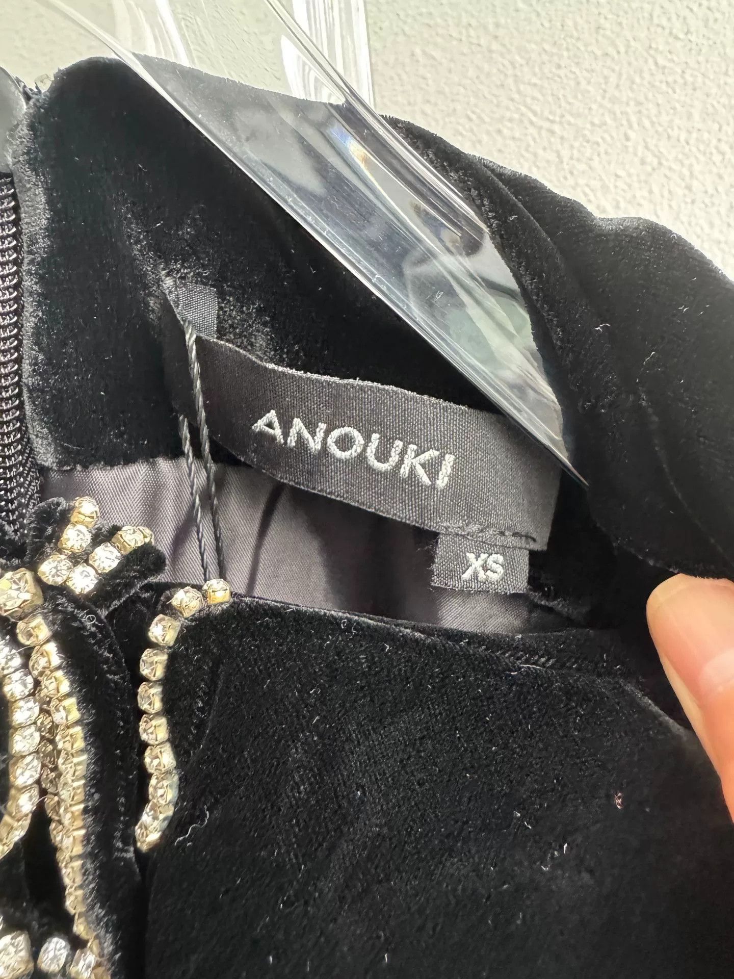 ANAIS JOURDEN Anouki Black Velvet Top Size XS / US 0-2 / IT 36-38 - 3 Thumbnail