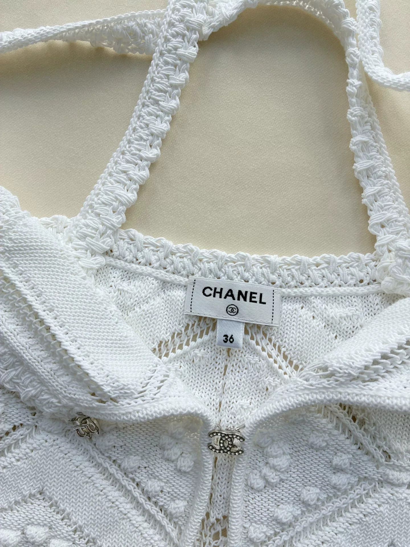 Chanel Chanel 23C White Crochet Camisole Size XS / US 0-2 / IT 36-38 - 4 Thumbnail