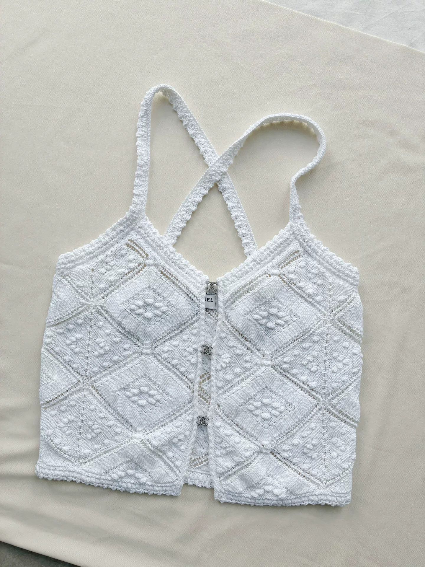 Chanel Chanel 23C White Crochet Camisole Size XS / US 0-2 / IT 36-38 - 2 Thumbnail