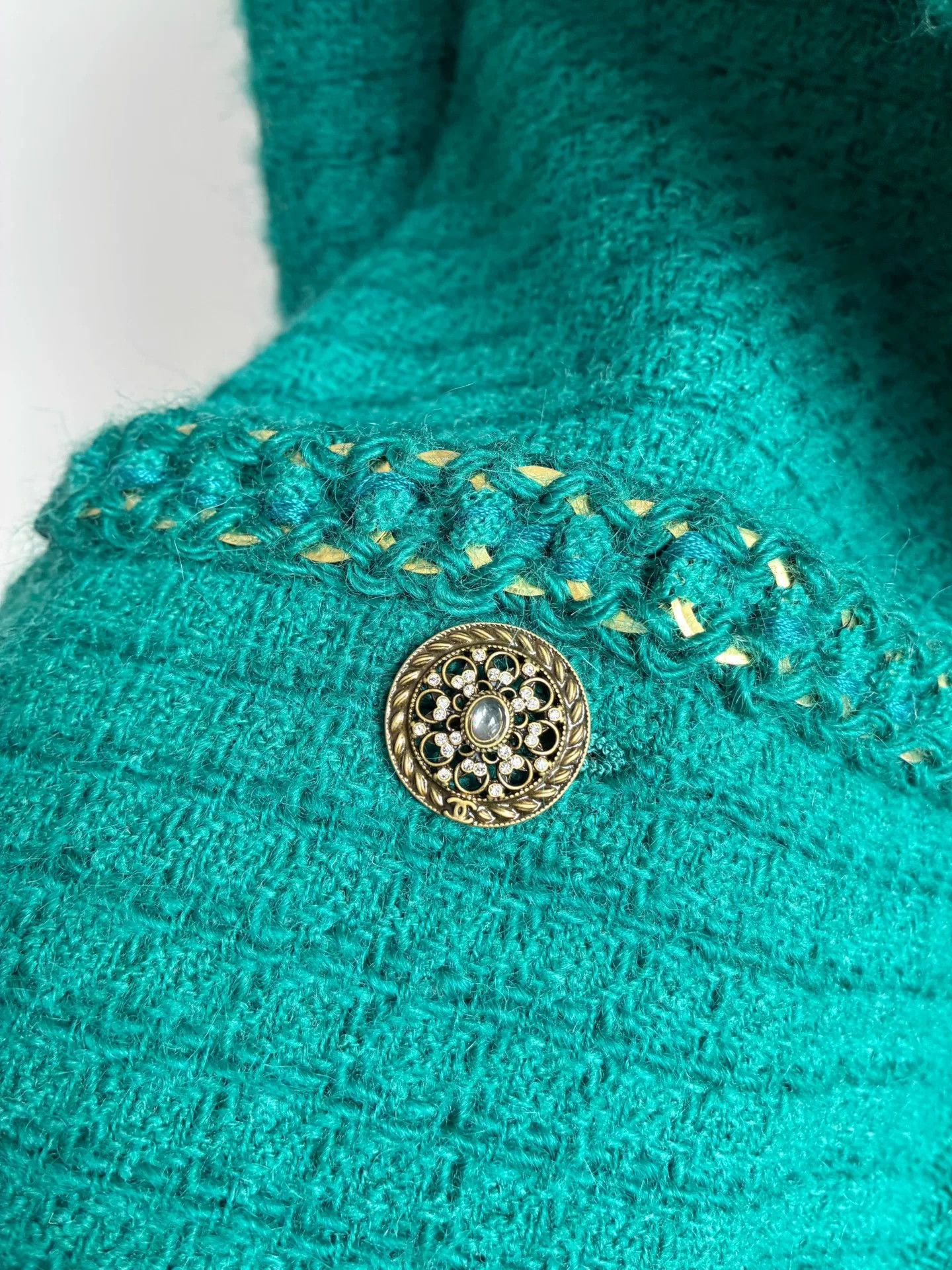 Chanel Chanel Green Chain Trim Short Jacket Size XXS / US 00 / IT 34 - 5 Thumbnail