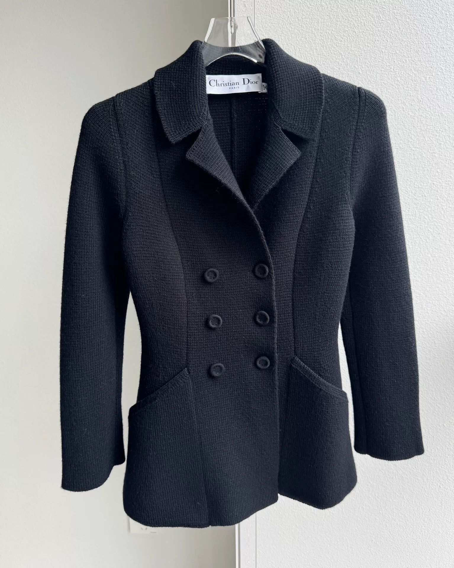 Dior Dior Classic Wool Knit Double-Breasted Blazer Size XXS / US 00 / IT 34 - 2 Thumbnail
