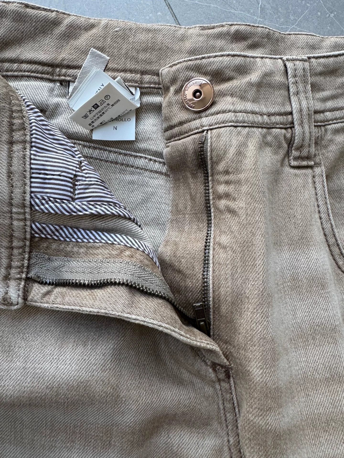 Brunello Cucinelli Brunello Cucinelli Beige Straight Jeans Size 36" / US 14 / IT 50 - 5 Thumbnail