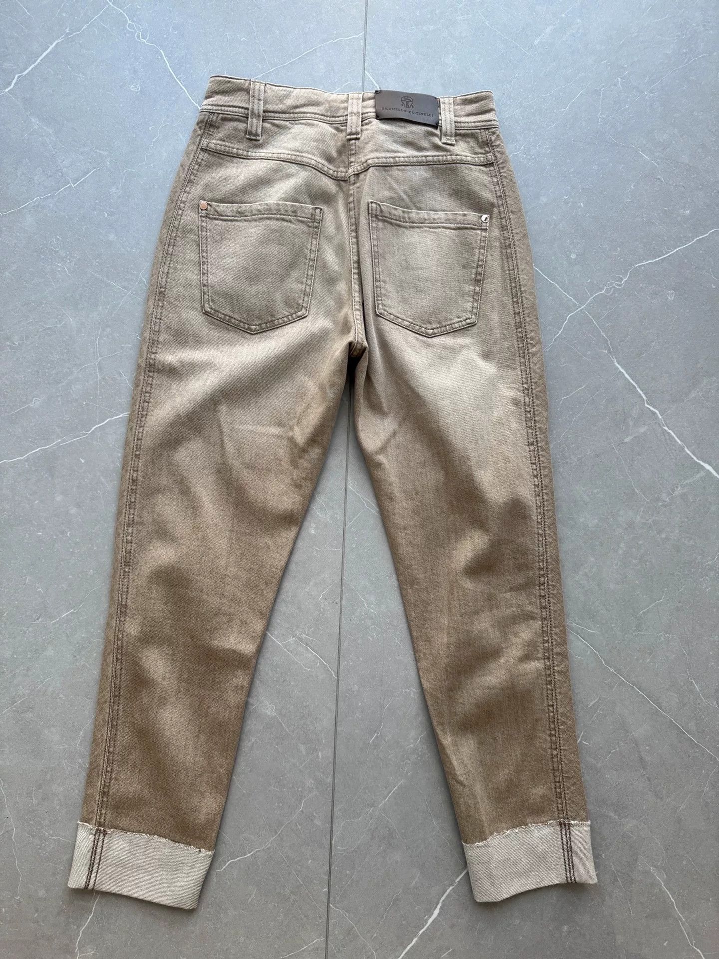 Brunello Cucinelli Brunello Cucinelli Beige Straight Jeans Size 36" / US 14 / IT 50 - 2 Thumbnail