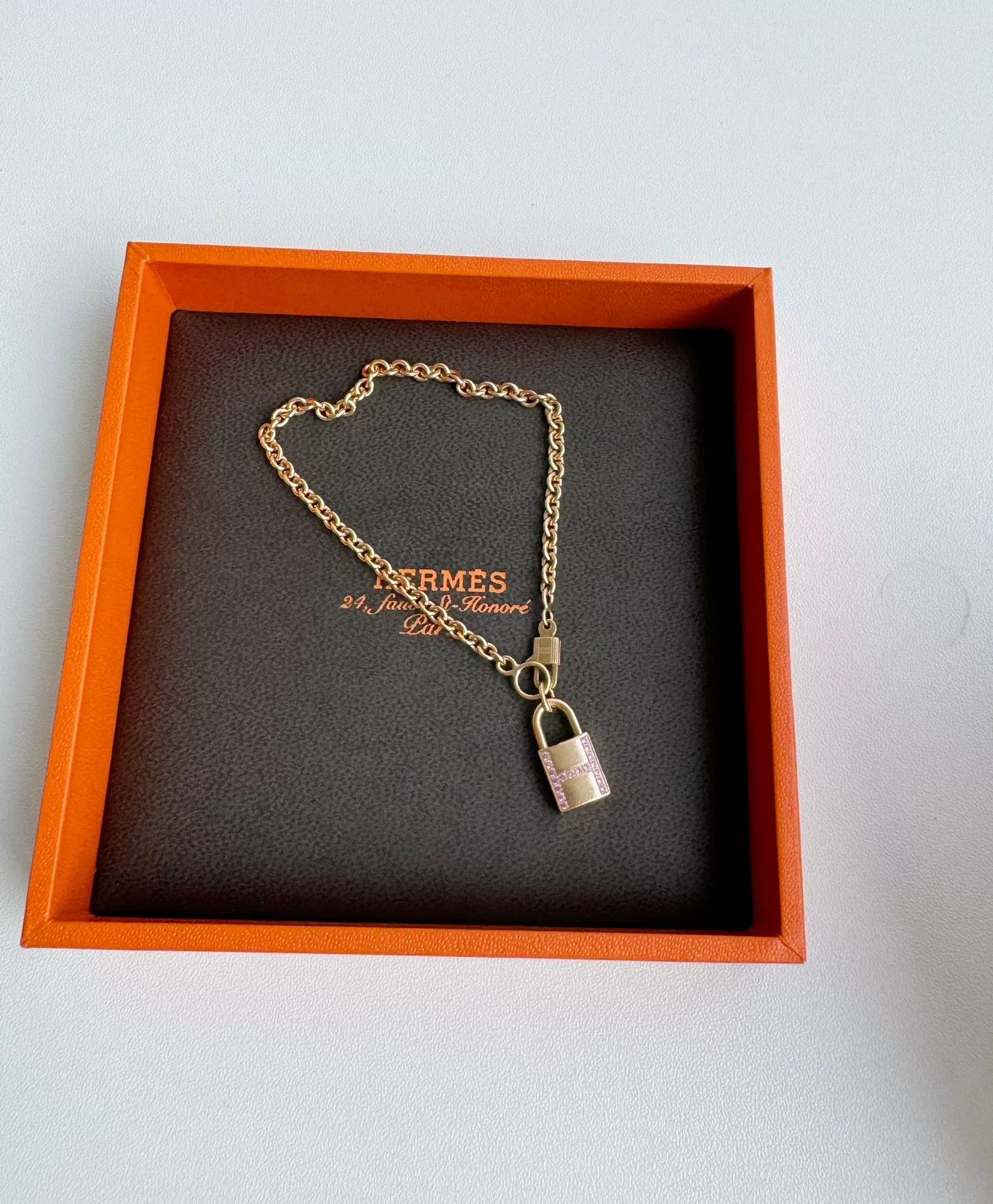 Hermes Hermes Amulette Cadenas Rose Gold Bracelet Size ONE SIZE - 2 Thumbnail
