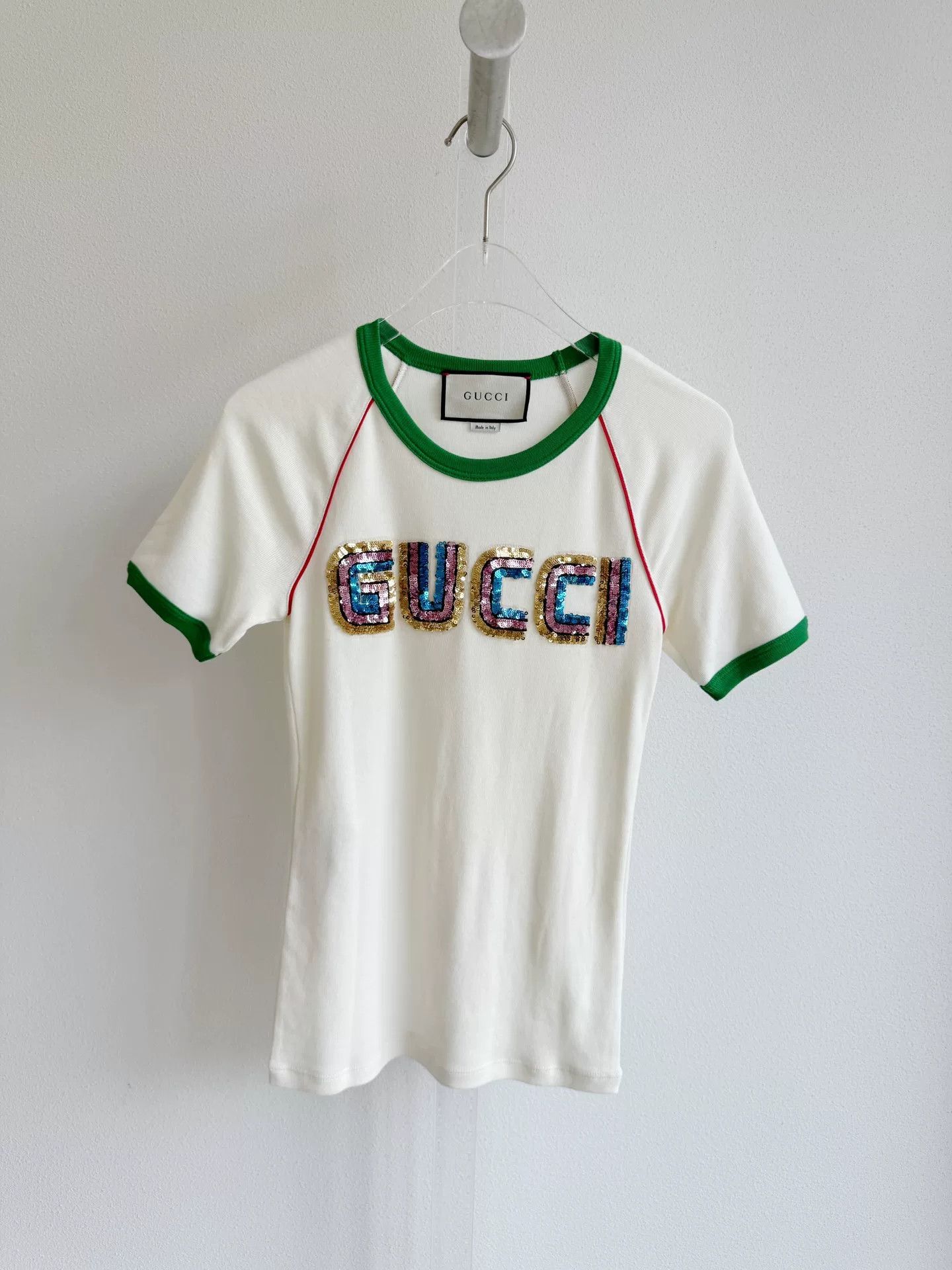 Gucci Gucci Sequin Short-Sleeve T-Shirt XS Size XS / US 0-2 / IT 36-38 - 2 Thumbnail