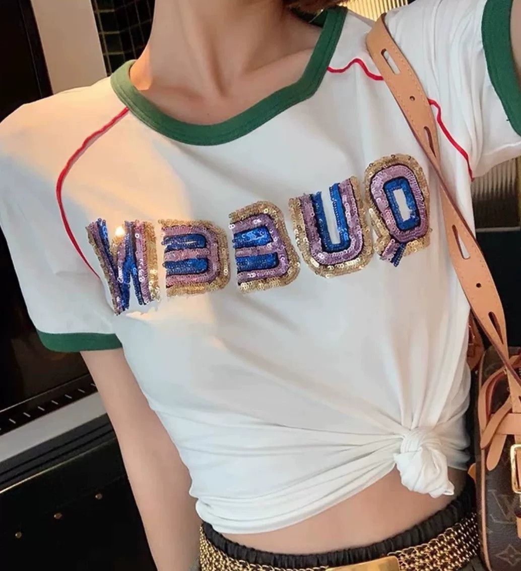 Gucci Gucci Sequin Short-Sleeve T-Shirt XS Size XS / US 0-2 / IT 36-38 - 8 Thumbnail