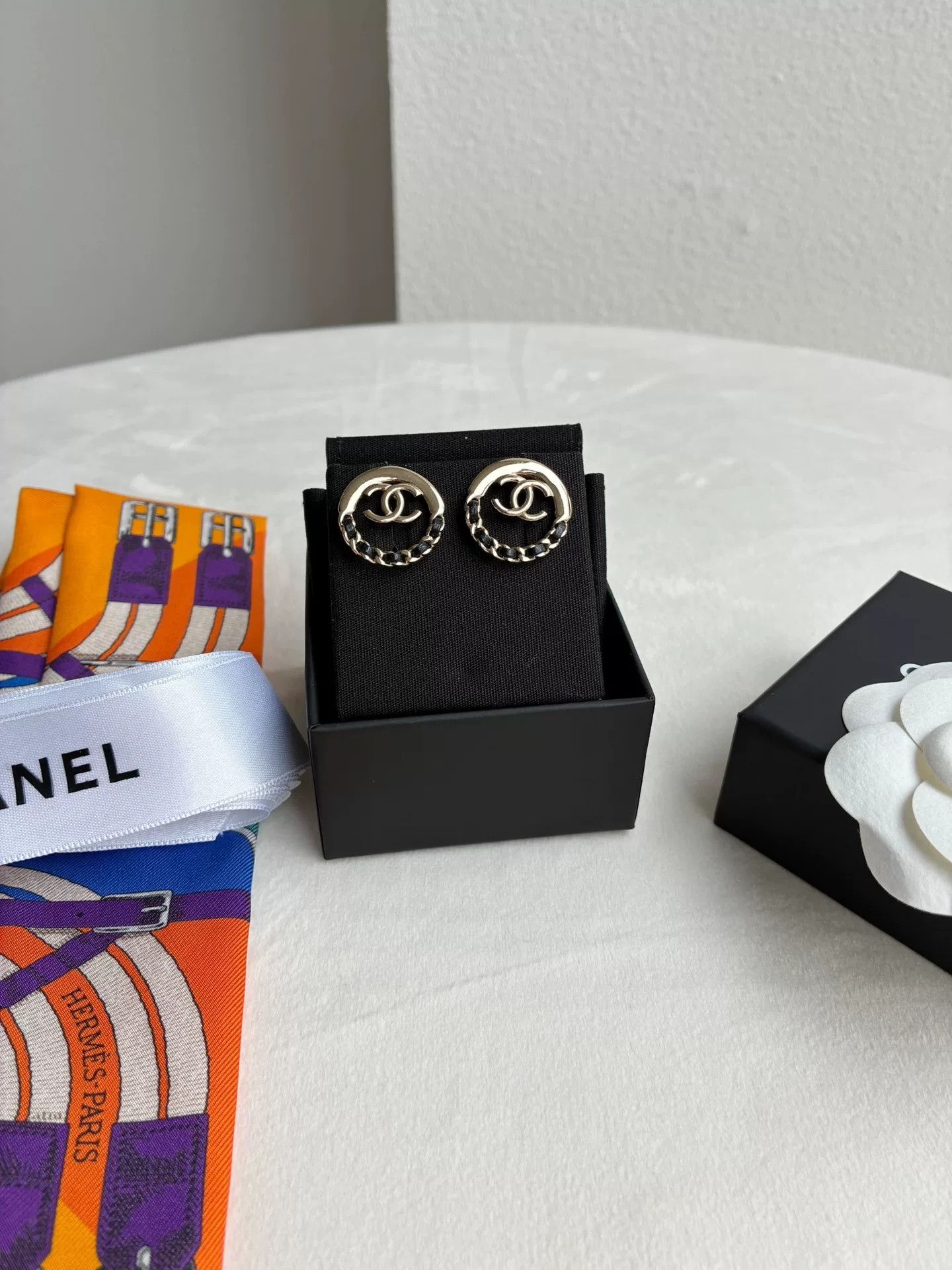 Chanel Chanel 22P Chain Circular Earrings Size ONE SIZE - 2 Thumbnail