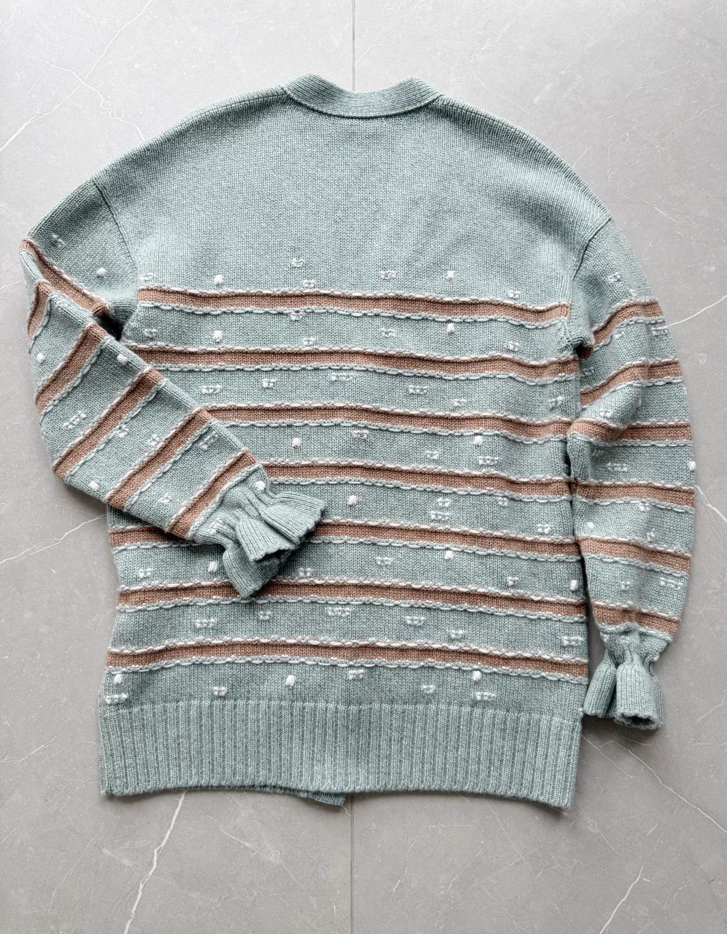 Chanel Chanel Blue Stripe Cashmere Cardigan Size XXS / US 00 / IT 34 - 3 Thumbnail