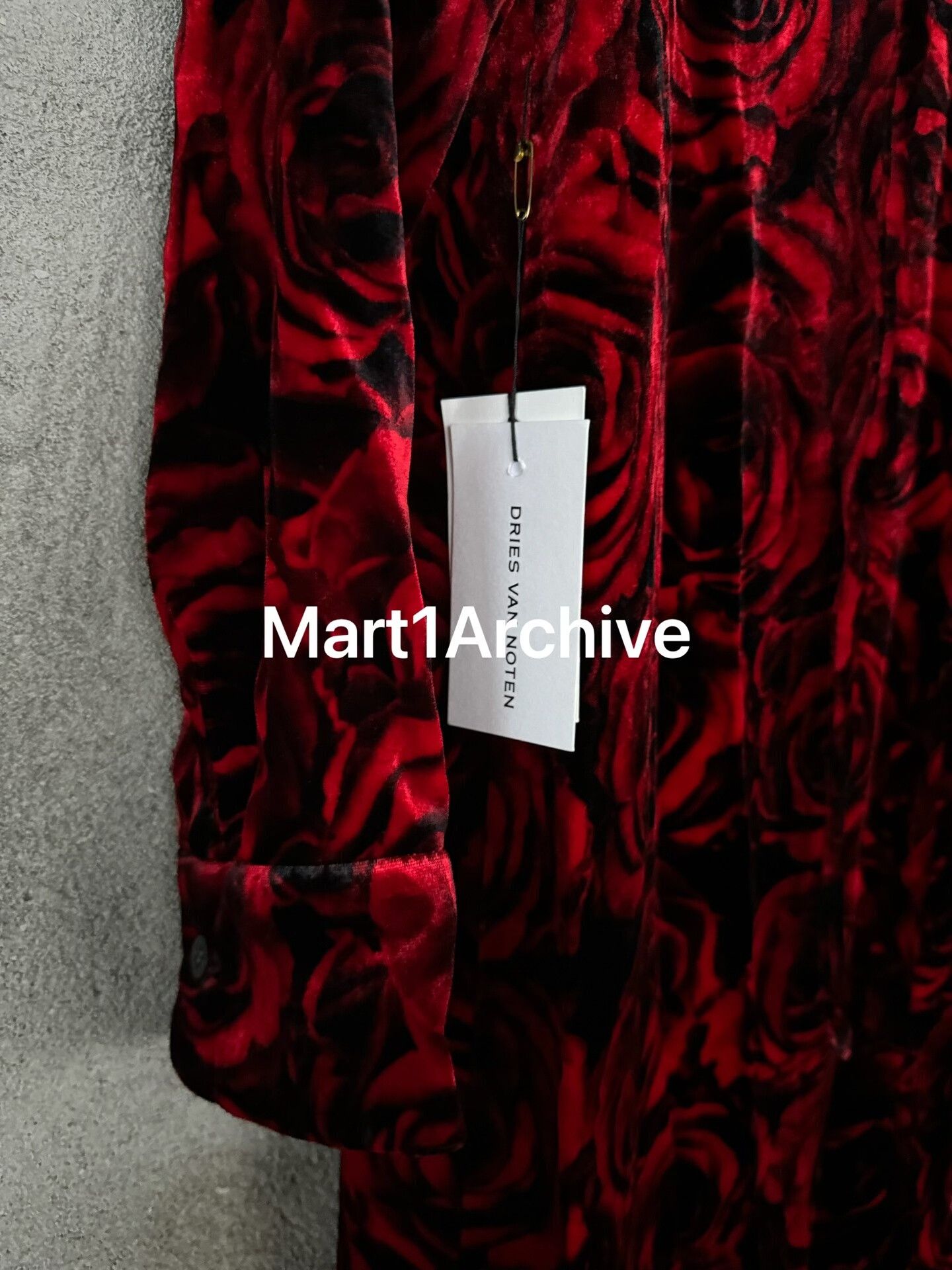 Dries Van Noten Dries Van Noten Red Velvet Rose Coat Size XXS / US 00 / IT 34 - 4 Thumbnail
