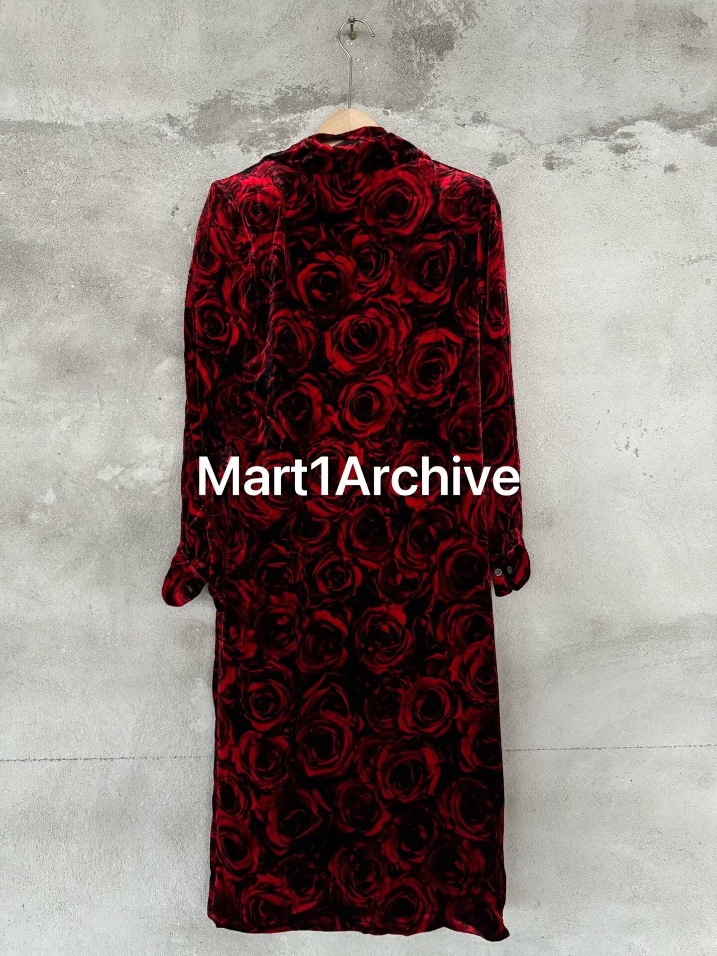Dries Van Noten Dries Van Noten Red Velvet Rose Coat Size XXS / US 00 / IT 34 - 2 Thumbnail