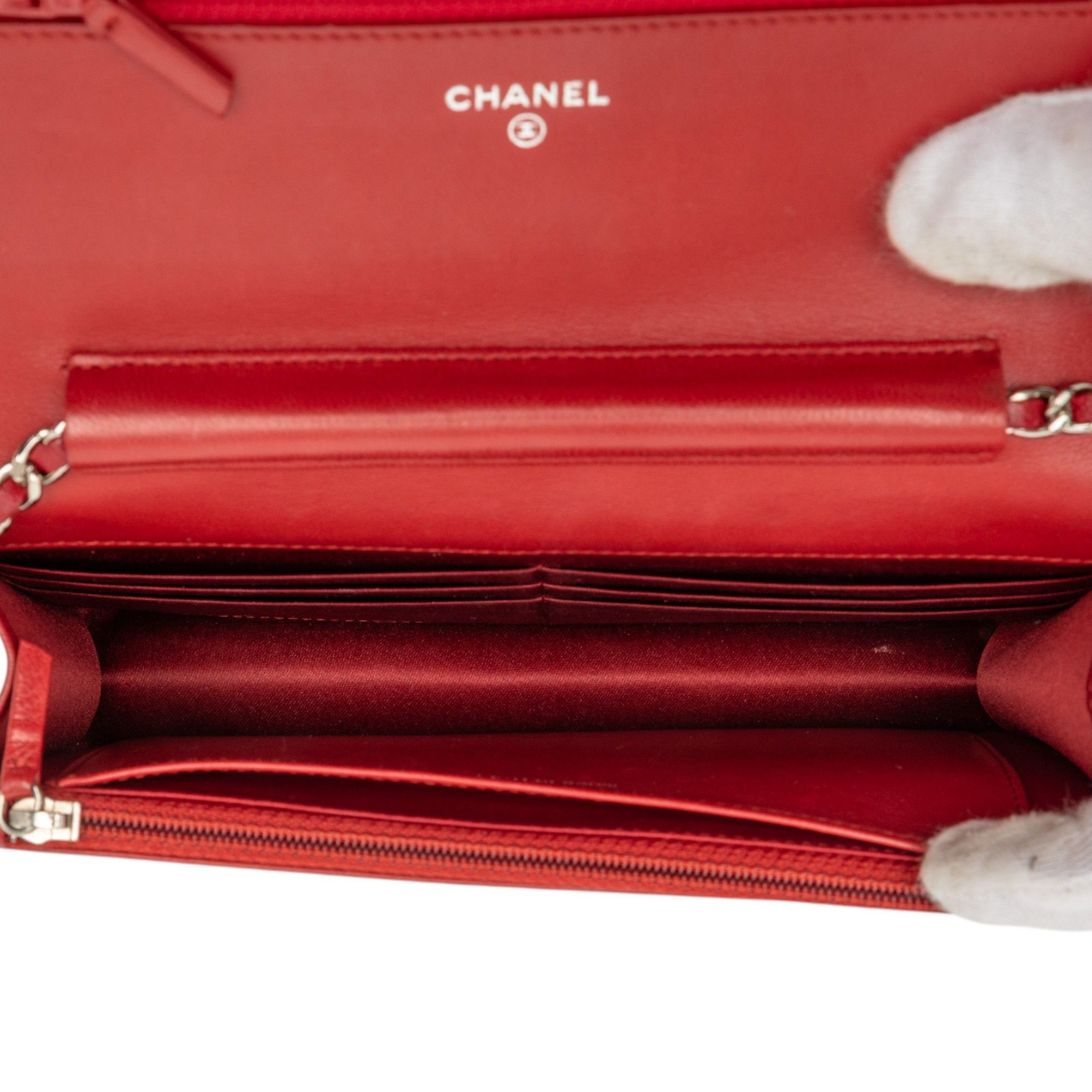 Chanel Chanel CC Embossed Lambskin Camellia Wallet On Chain Size ONE SIZE - 4 Thumbnail