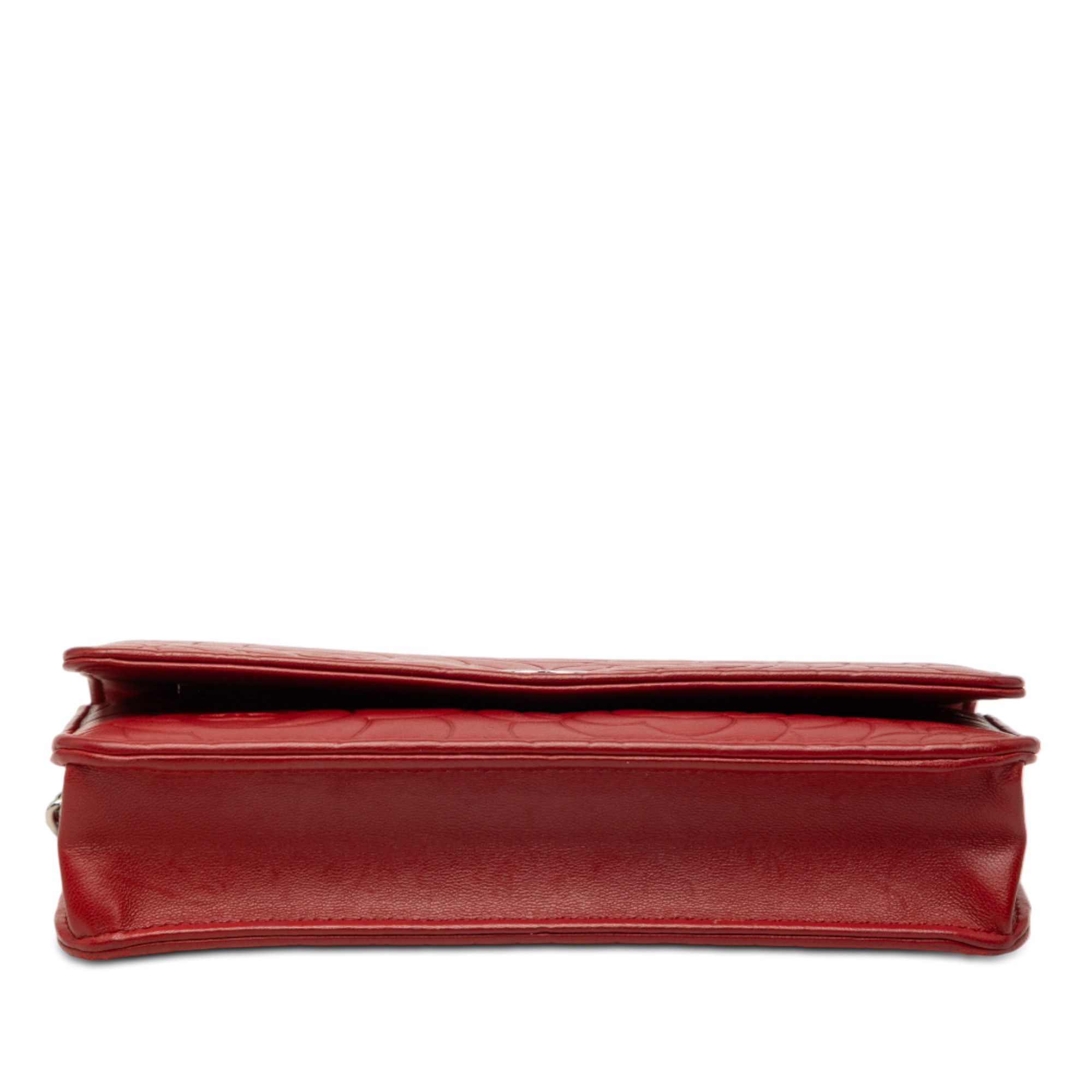 Chanel Chanel CC Embossed Lambskin Camellia Wallet On Chain Size ONE SIZE - 3 Thumbnail