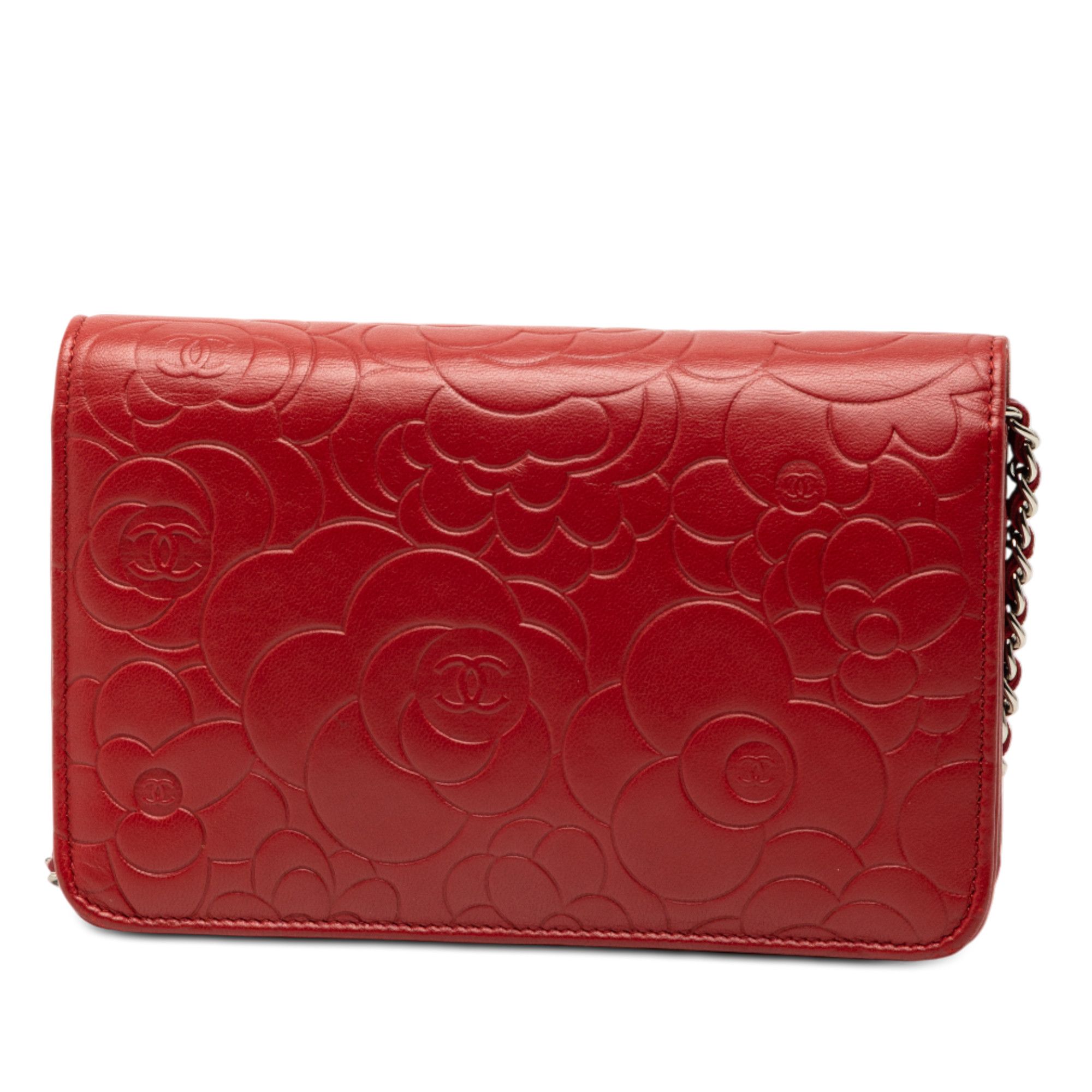 Chanel Chanel CC Embossed Lambskin Camellia Wallet On Chain Size ONE SIZE - 2 Thumbnail