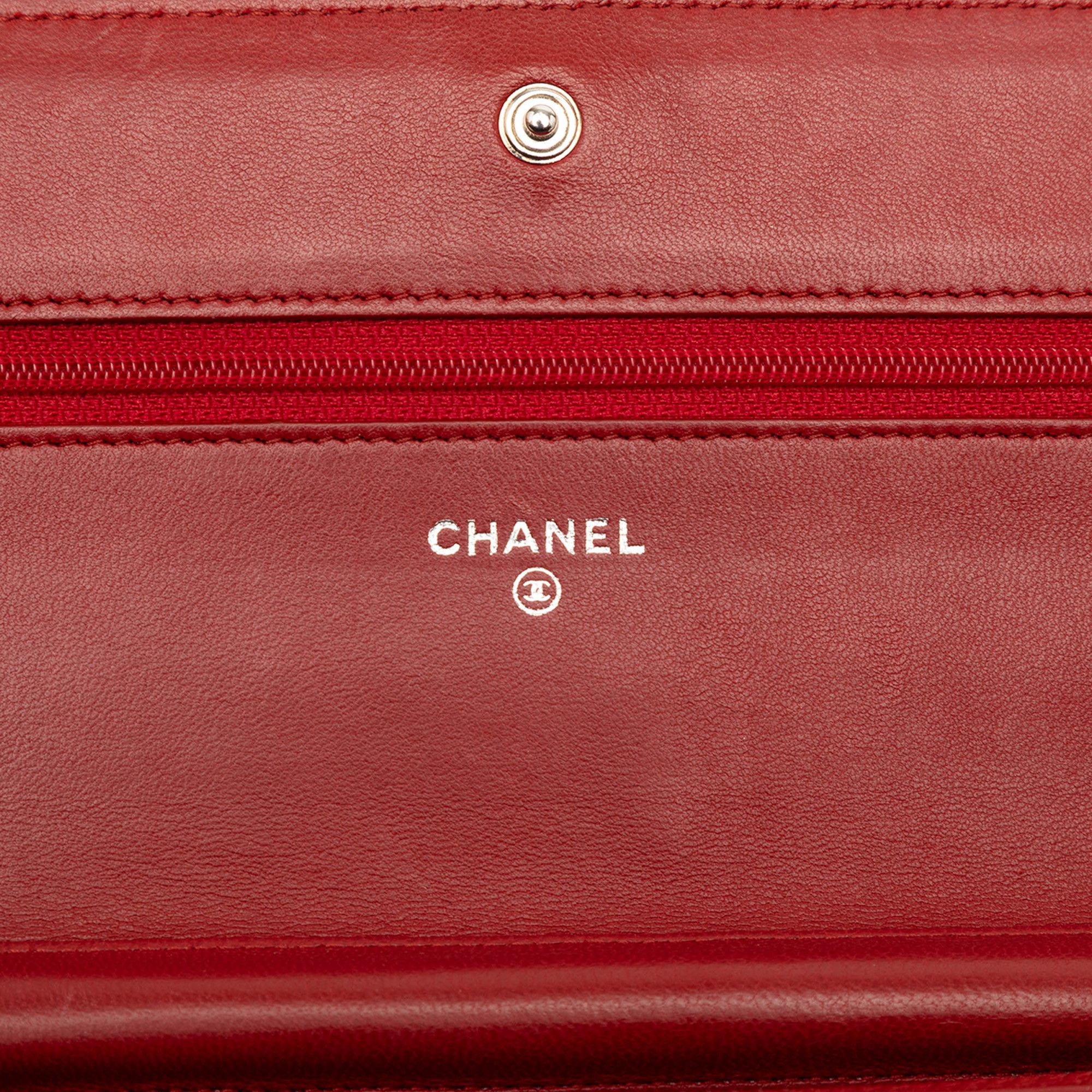 Chanel Chanel CC Embossed Lambskin Camellia Wallet On Chain Size ONE SIZE - 5 Thumbnail