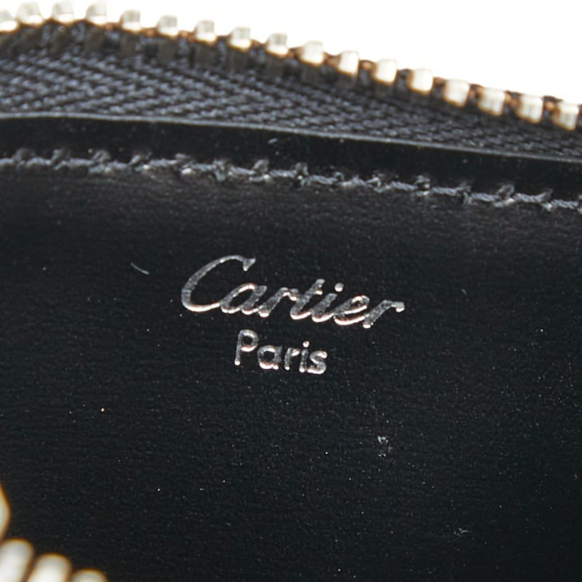Cartier Cartier Pasha Line Wallet/Coin Case Black Leather Women's CARTIER Size ONE SIZE - 8 Thumbnail