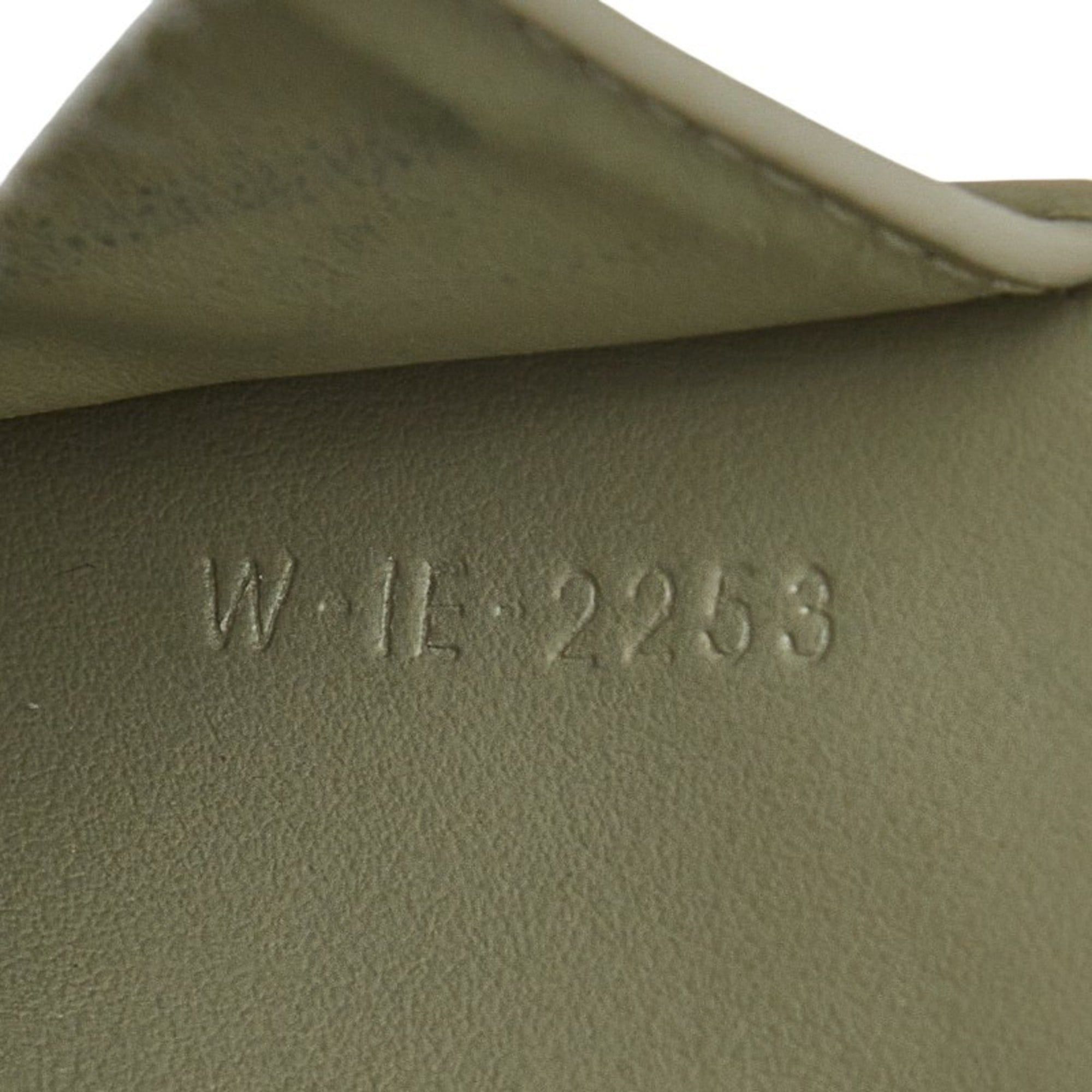 Celine Celine Triomphe Compact Wallet, Tri-fold Golden Khaki and Green Leather, Women's, CELINE Size ONE SIZE - 7 Thumbnail
