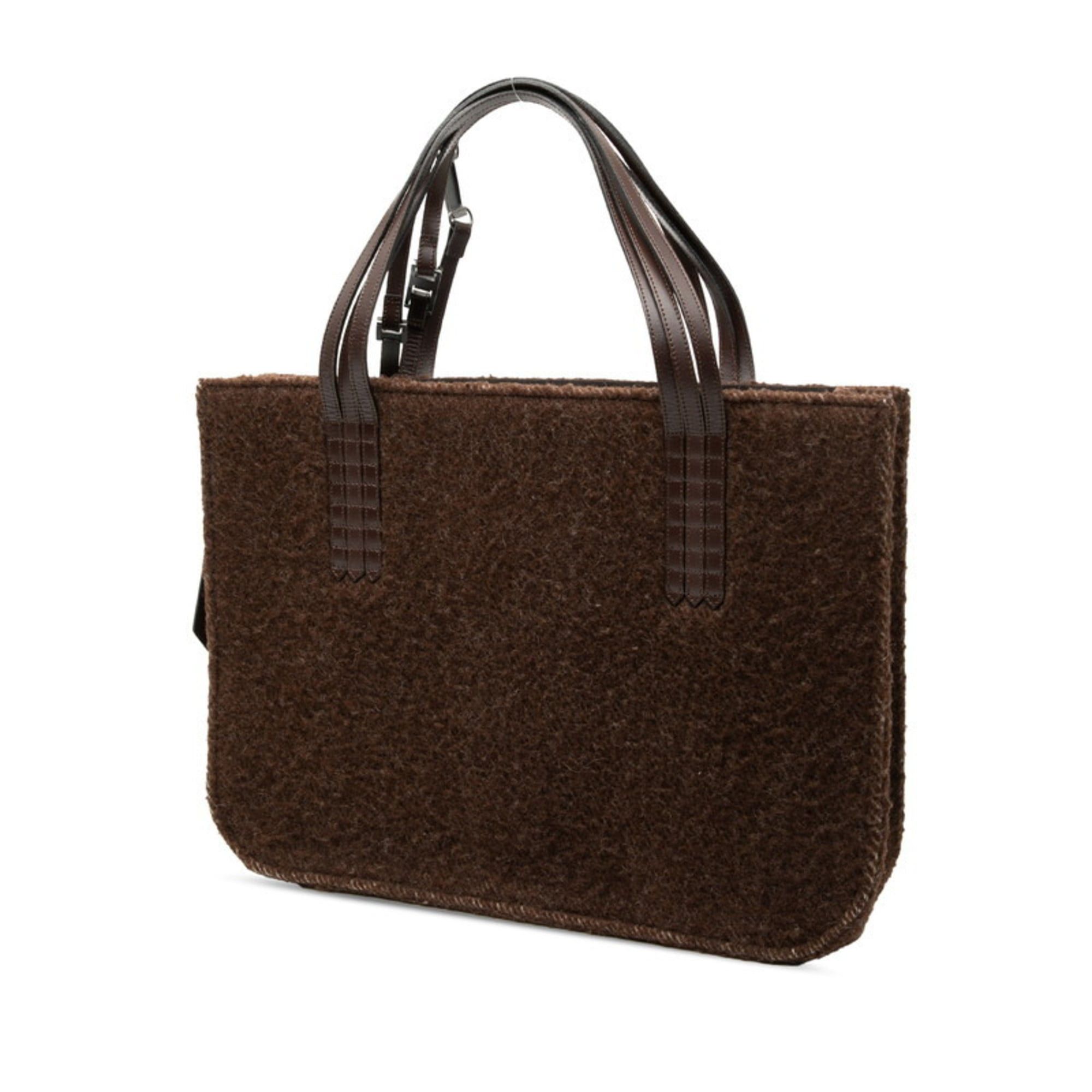 Chanel Chanel logo handbag, tote bag, shoulder brown boa leather, women's CHANEL Size ONE SIZE - 2 Thumbnail