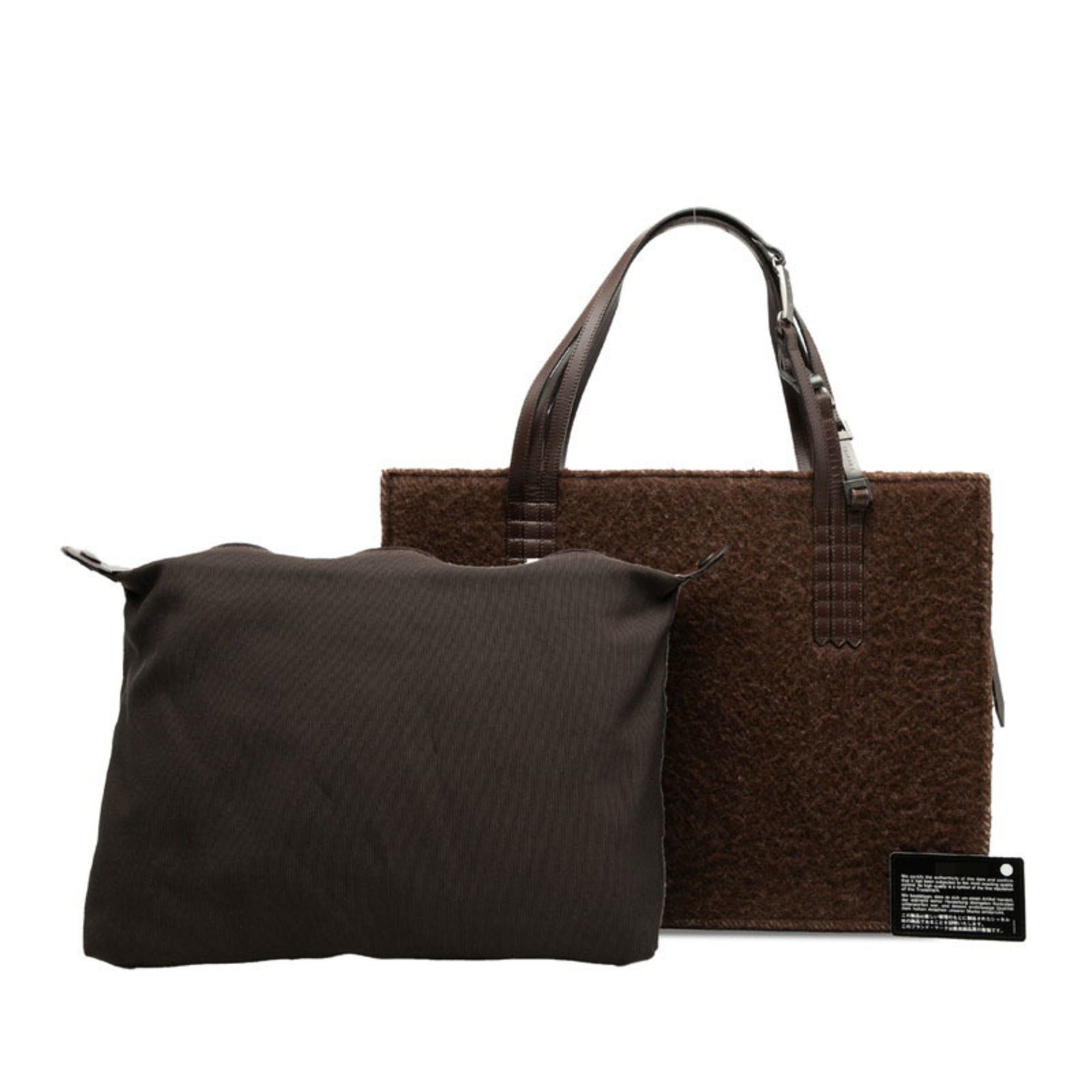 Chanel Chanel logo handbag, tote bag, shoulder brown boa leather, women's CHANEL Size ONE SIZE - 7 Thumbnail