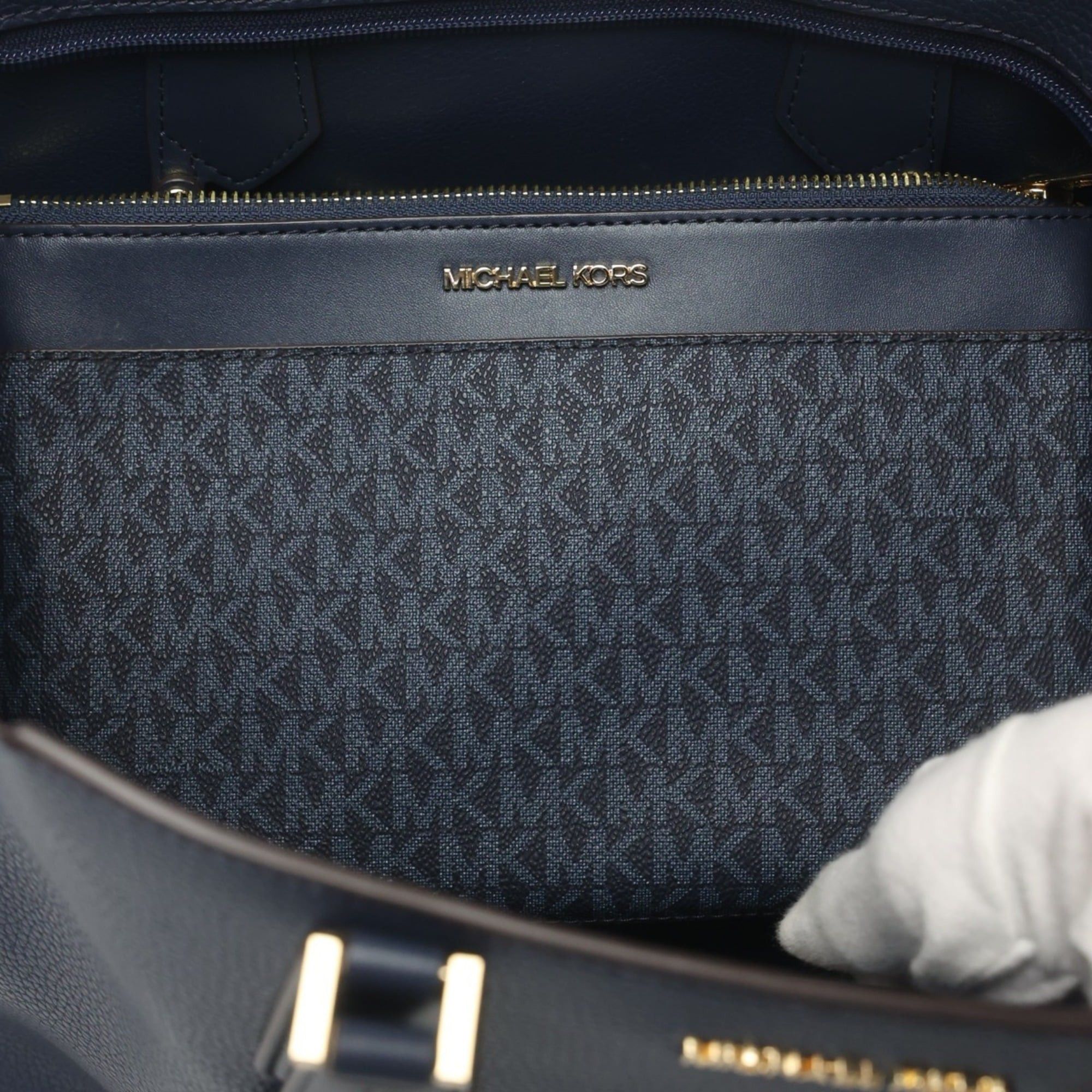 Michael Kors Michael Kors Tote Bag Shoulder Leather 35H0GKFT9T Navy Size ONE SIZE - 15 Thumbnail