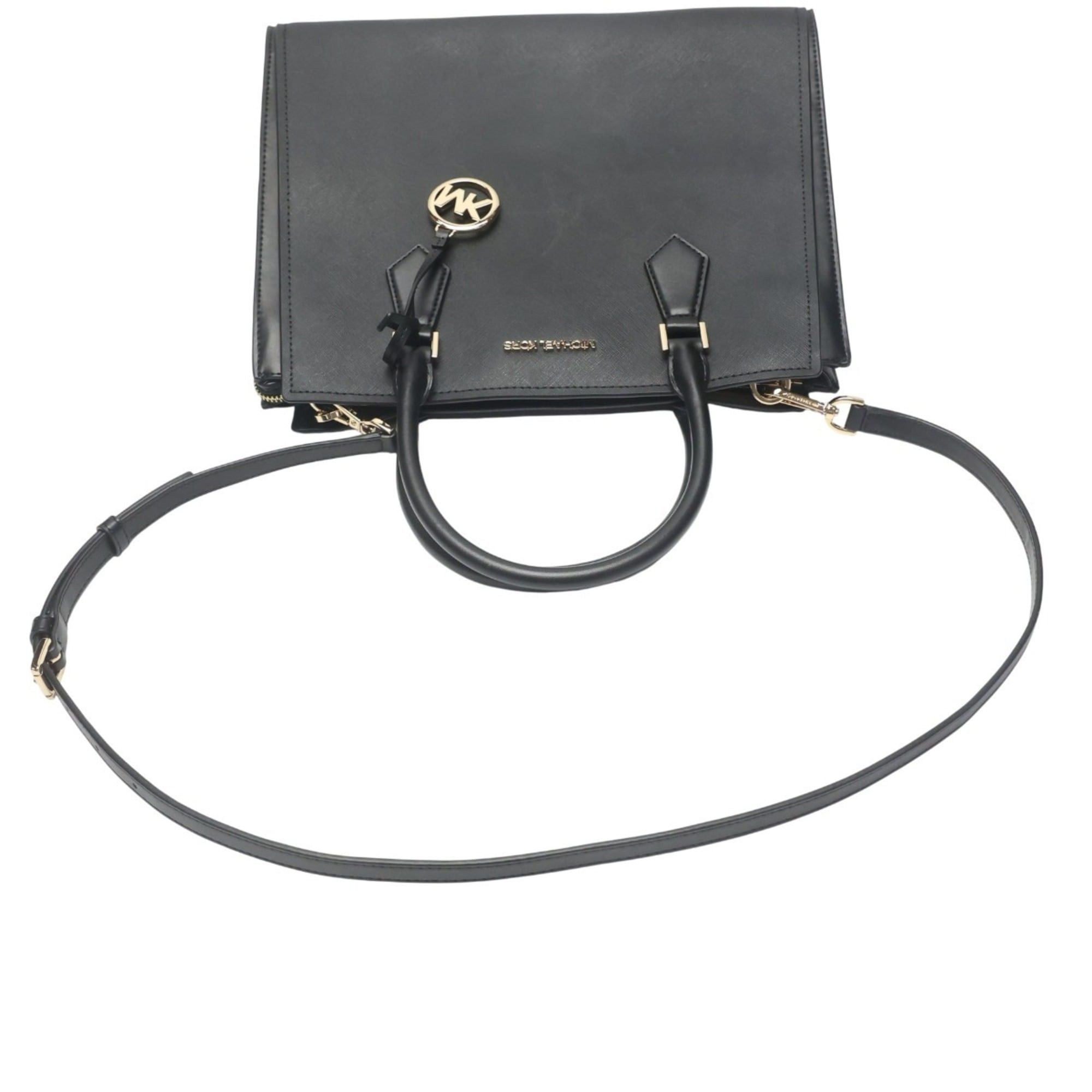 Michael Kors Michael Kors Sheila Satchel Tote Bag, Leather, 35T0GWXS3L, Black Size ONE SIZE - 10 Thumbnail