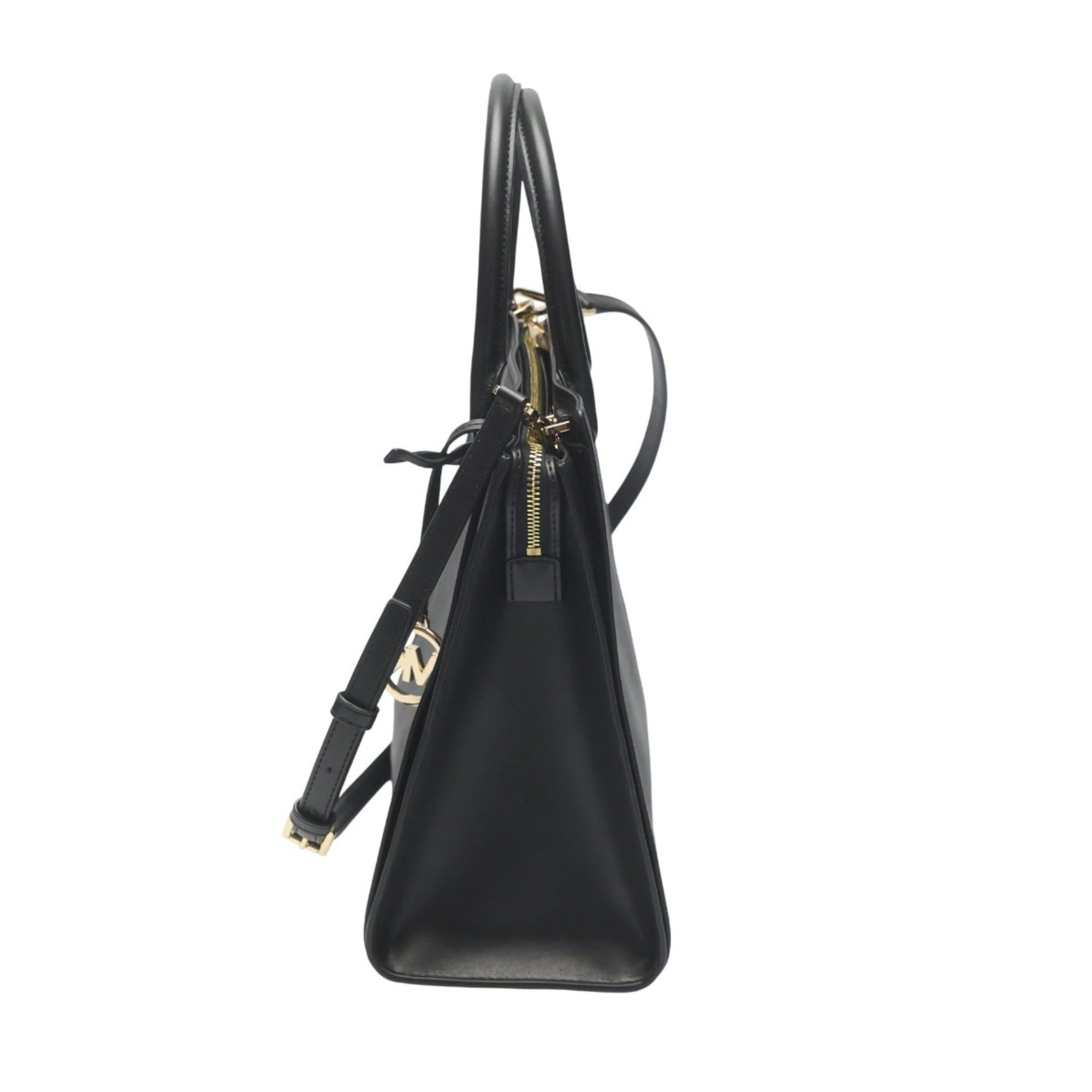 Michael Kors Michael Kors Sheila Satchel Tote Bag, Leather, 35T0GWXS3L, Black Size ONE SIZE - 4 Thumbnail