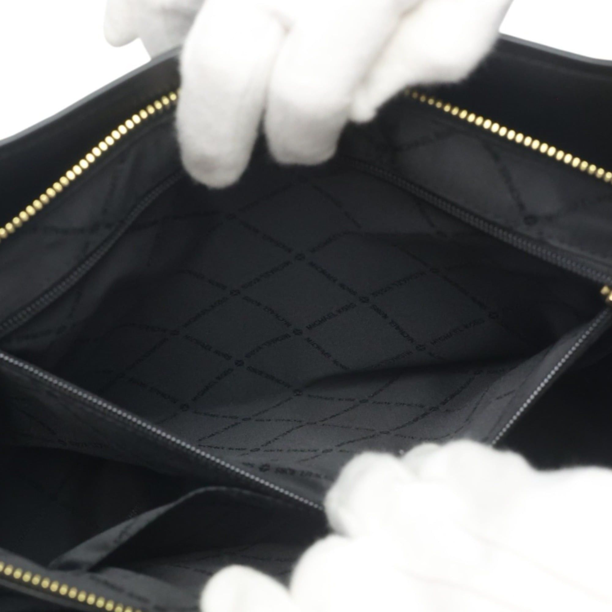 Michael Kors Michael Kors Sheila Satchel Tote Bag, Leather, 35T0GWXS3L, Black Size ONE SIZE - 18 Thumbnail