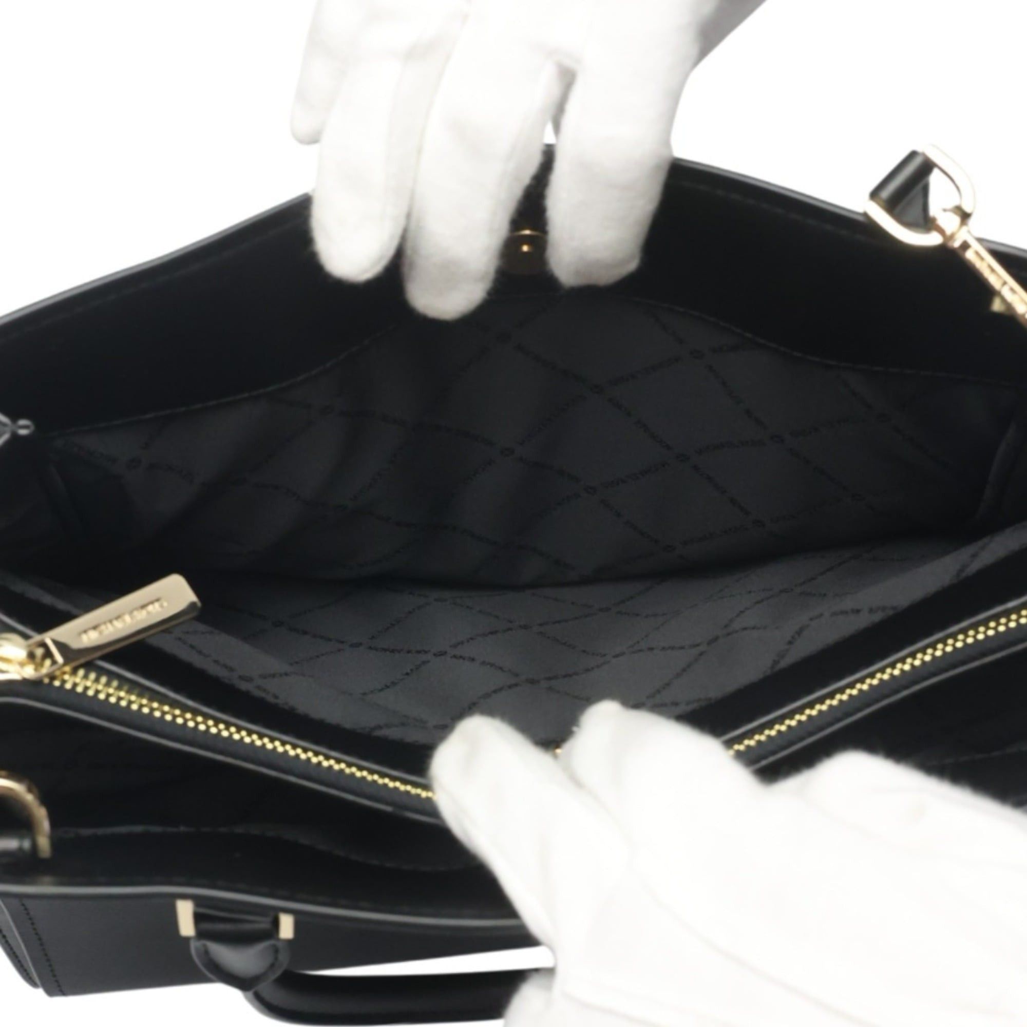 Michael Kors Michael Kors Sheila Satchel Tote Bag, Leather, 35T0GWXS3L, Black Size ONE SIZE - 15 Thumbnail