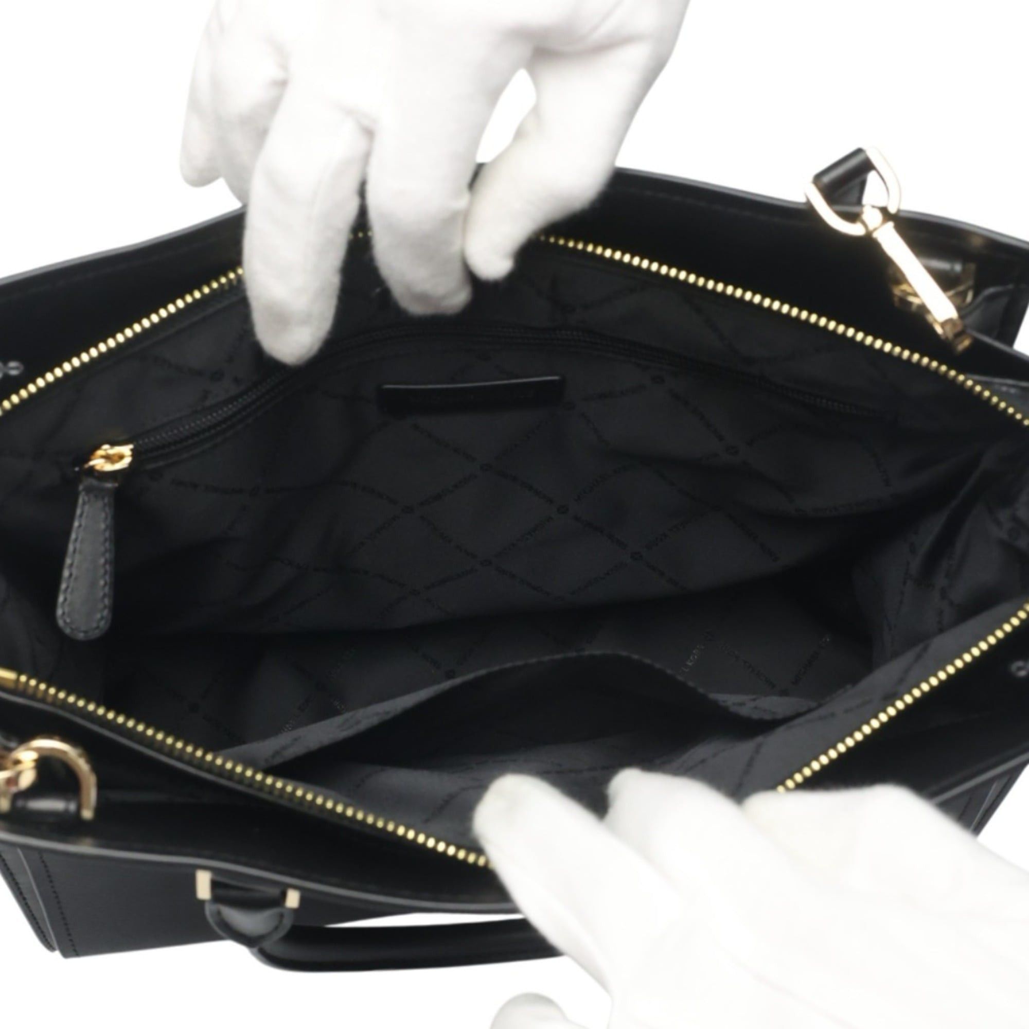 Michael Kors Michael Kors Sheila Satchel Tote Bag, Leather, 35T0GWXS3L, Black Size ONE SIZE - 16 Thumbnail