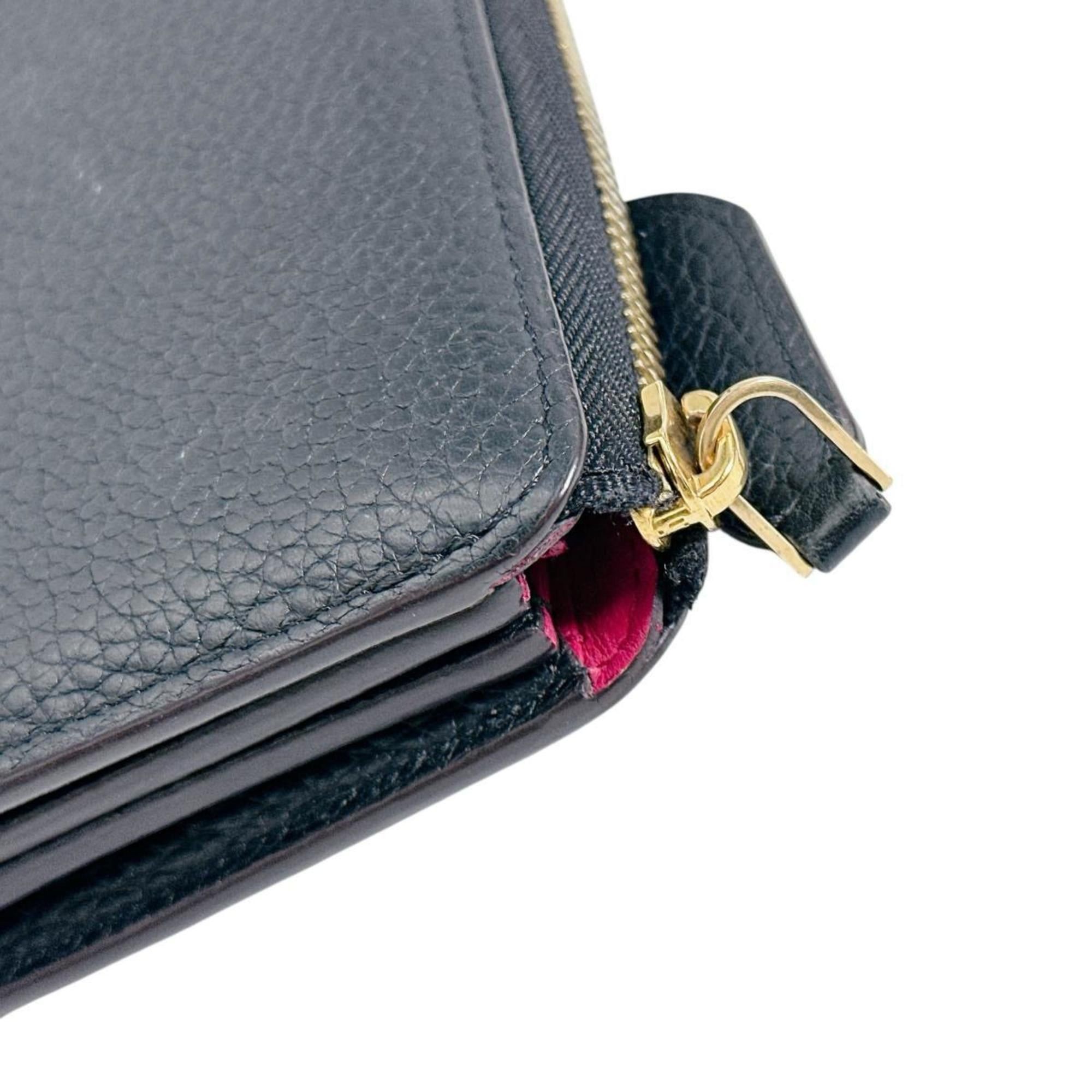 Louis Vuitton Louis Vuitton Comete Portefeuille Long Wallet in Taurillon Leather, M63102, Noir Size ONE SIZE - 7 Thumbnail