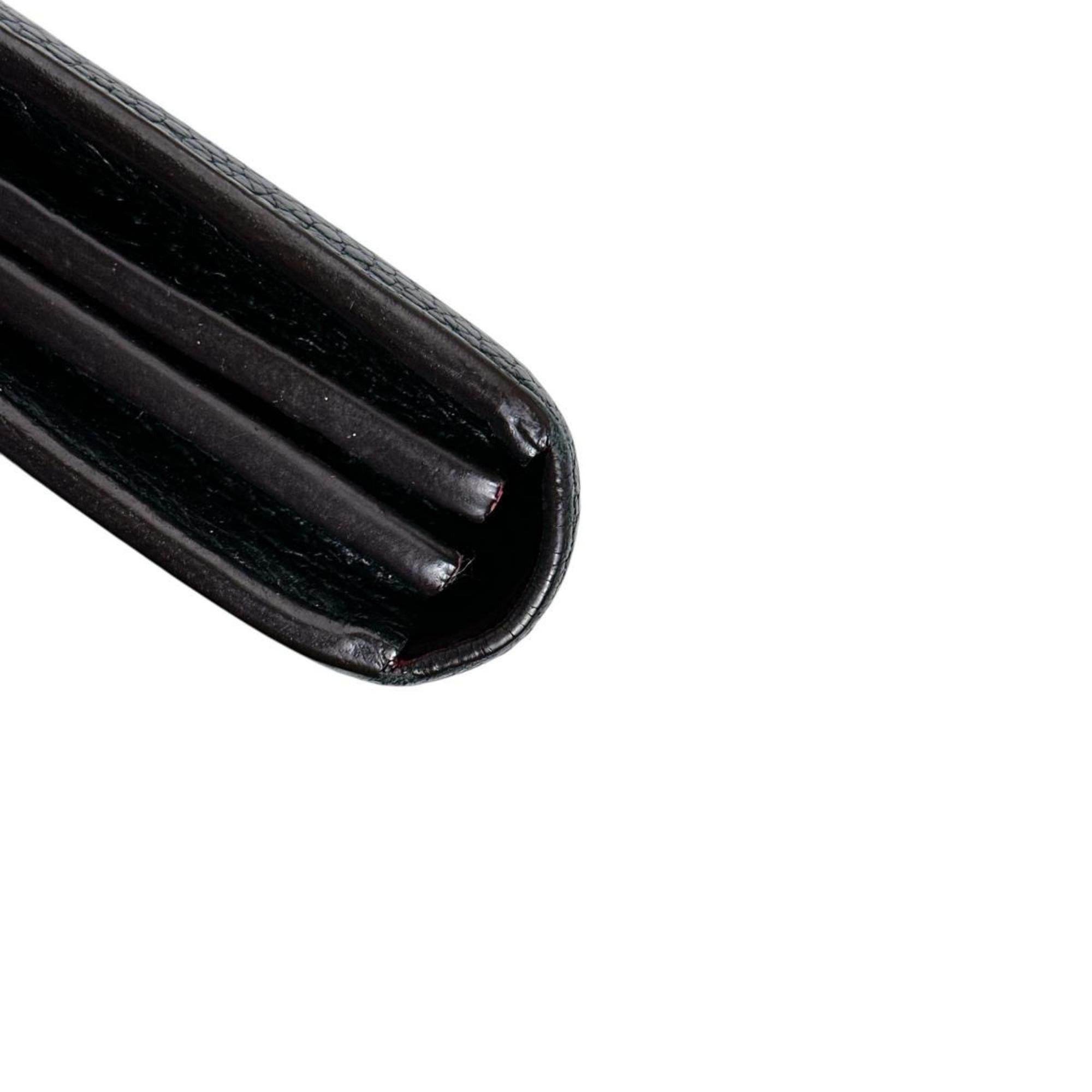 Louis Vuitton Louis Vuitton Comete Portefeuille Long Wallet in Taurillon Leather, M63102, Noir Size ONE SIZE - 8 Thumbnail