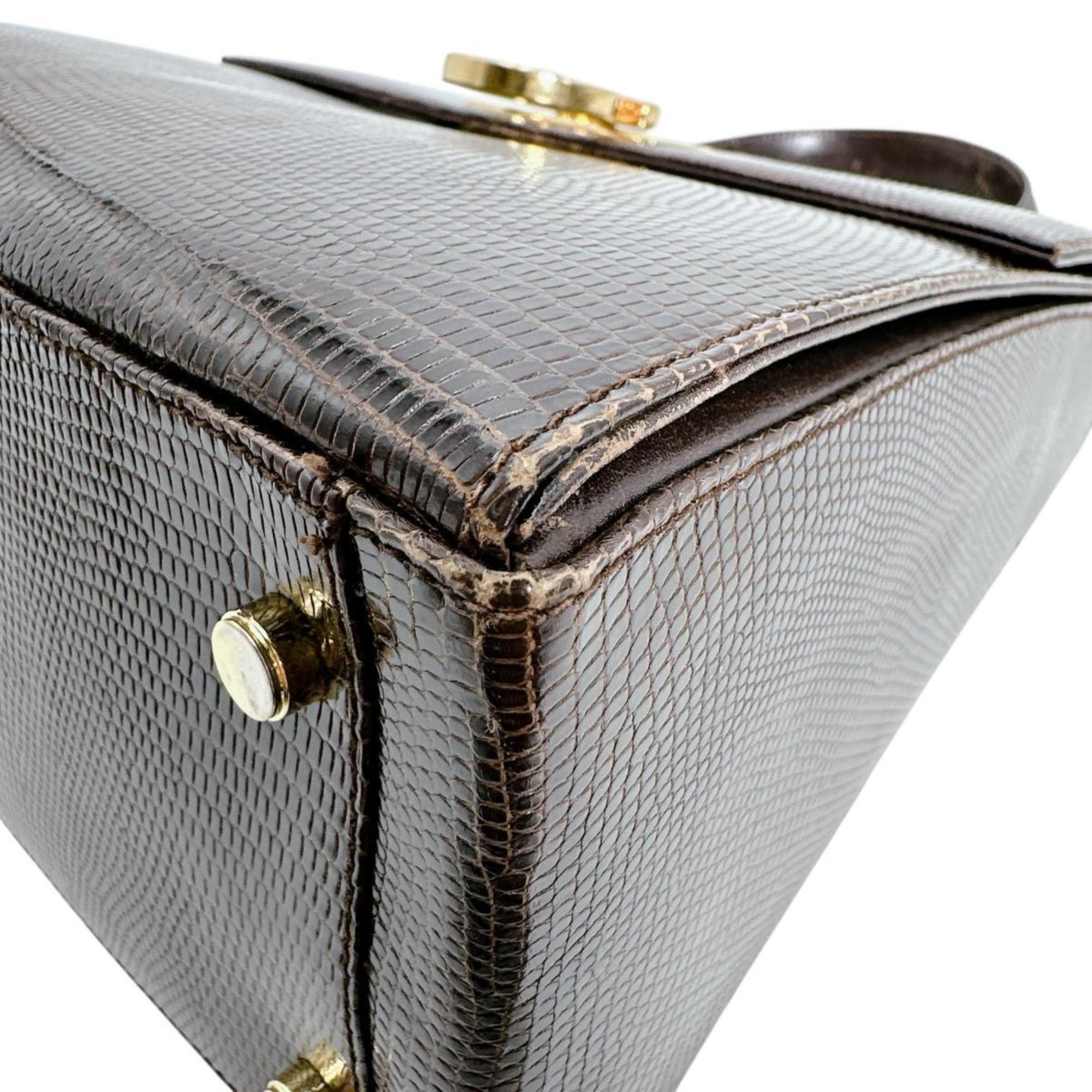 Salvatore Ferragamo Salvatore Ferragamo handbag in brown Gancini embossed leather Size ONE SIZE - 5 Thumbnail