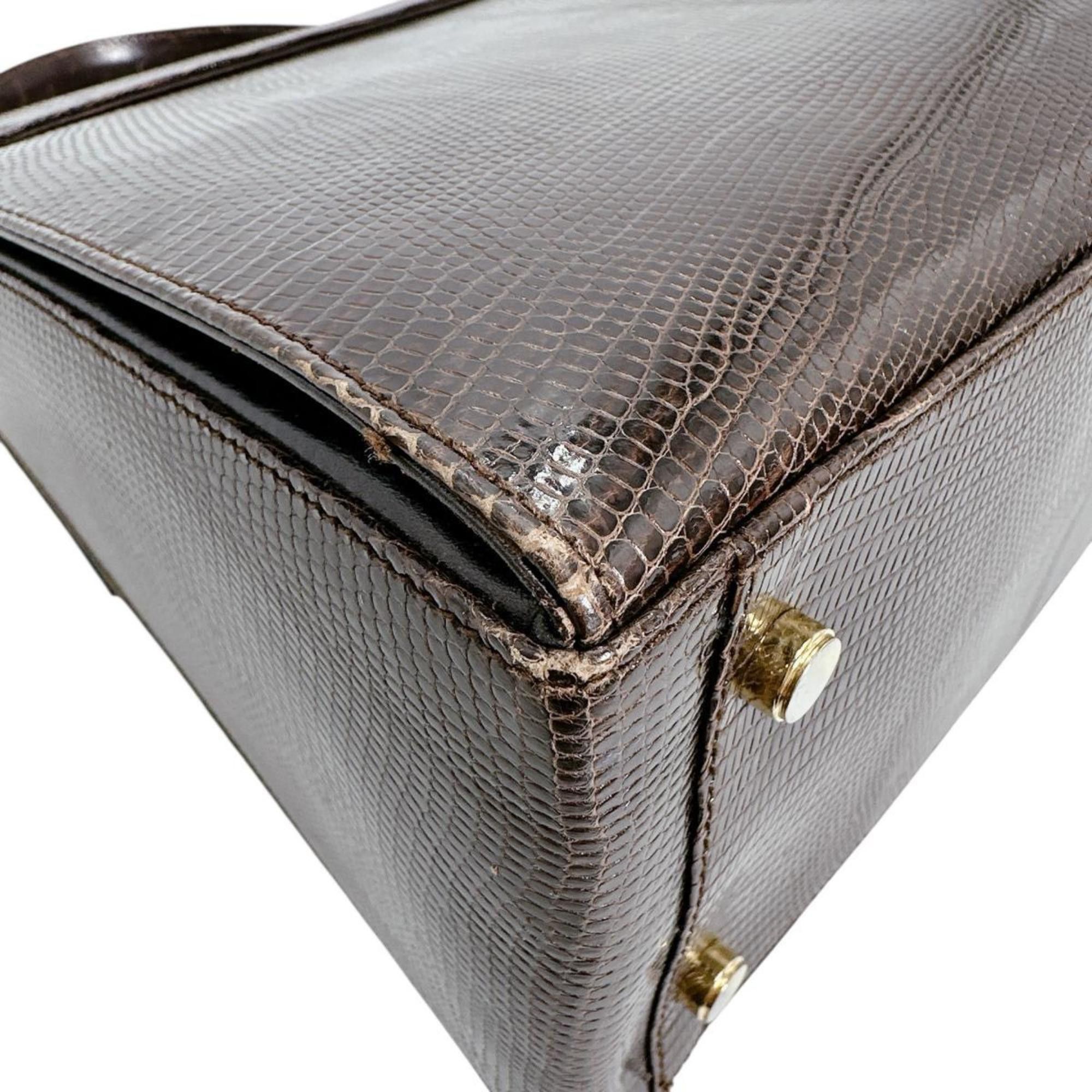 Salvatore Ferragamo Salvatore Ferragamo handbag in brown Gancini embossed leather Size ONE SIZE - 8 Thumbnail