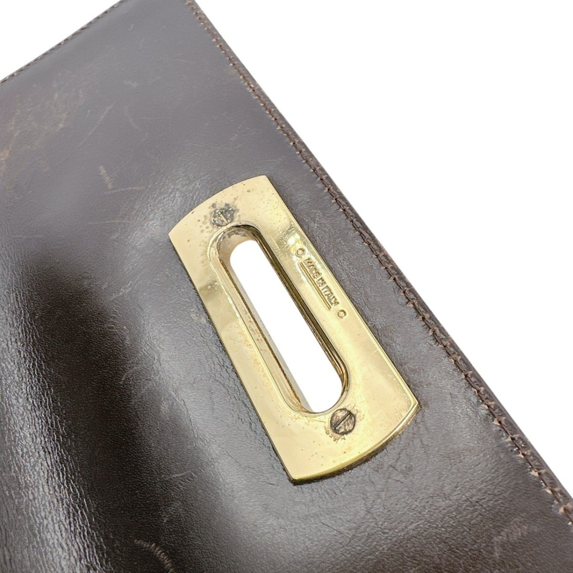 Salvatore Ferragamo Salvatore Ferragamo handbag in brown Gancini embossed leather Size ONE SIZE - 17 Thumbnail