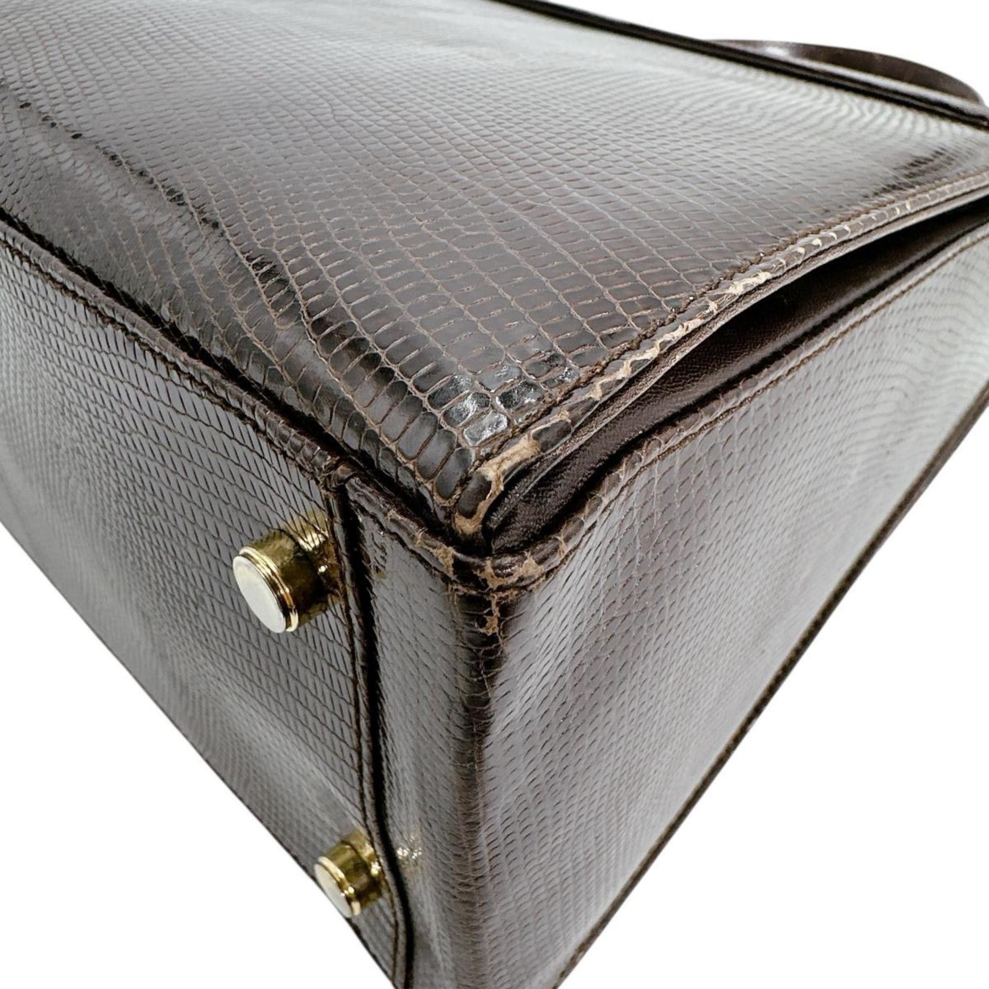 Salvatore Ferragamo Salvatore Ferragamo handbag in brown Gancini embossed leather Size ONE SIZE - 7 Thumbnail