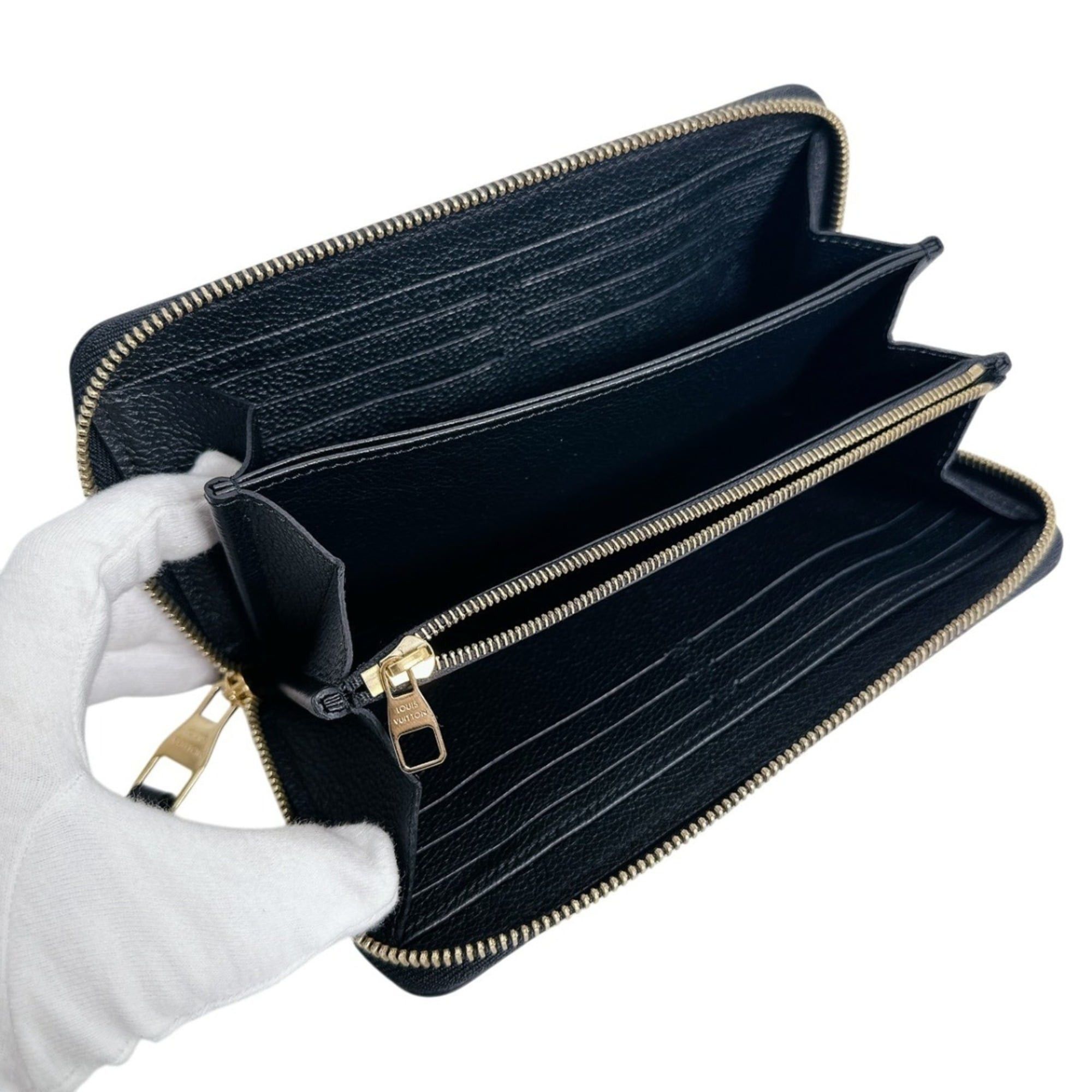 Louis Vuitton Louis Vuitton Zippy Wallet Monogram Empreinte M80481 Black/Beige Size ONE SIZE - 10 Thumbnail