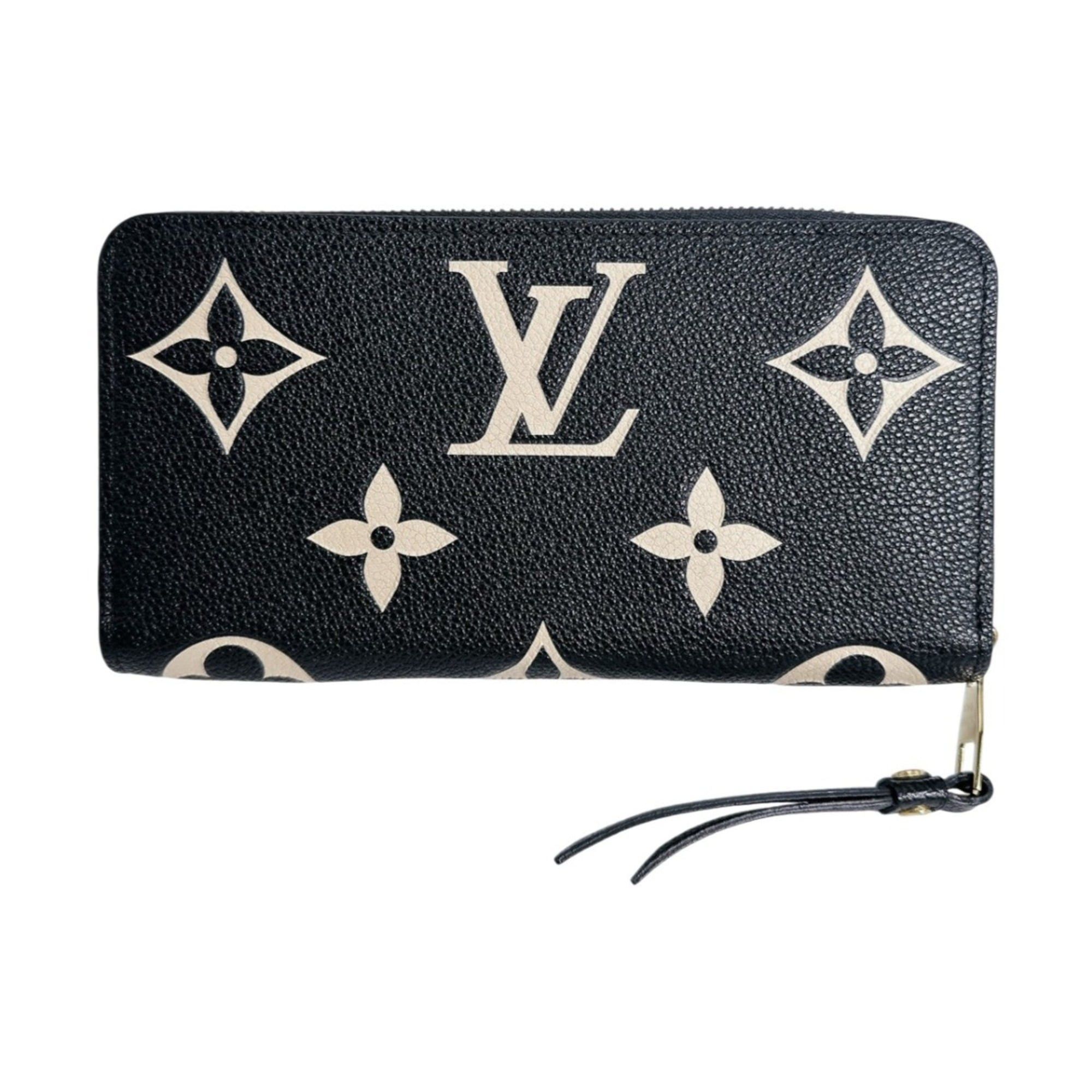 Louis Vuitton Louis Vuitton Zippy Wallet Monogram Empreinte M80481 Black/Beige Size ONE SIZE - 3 Thumbnail