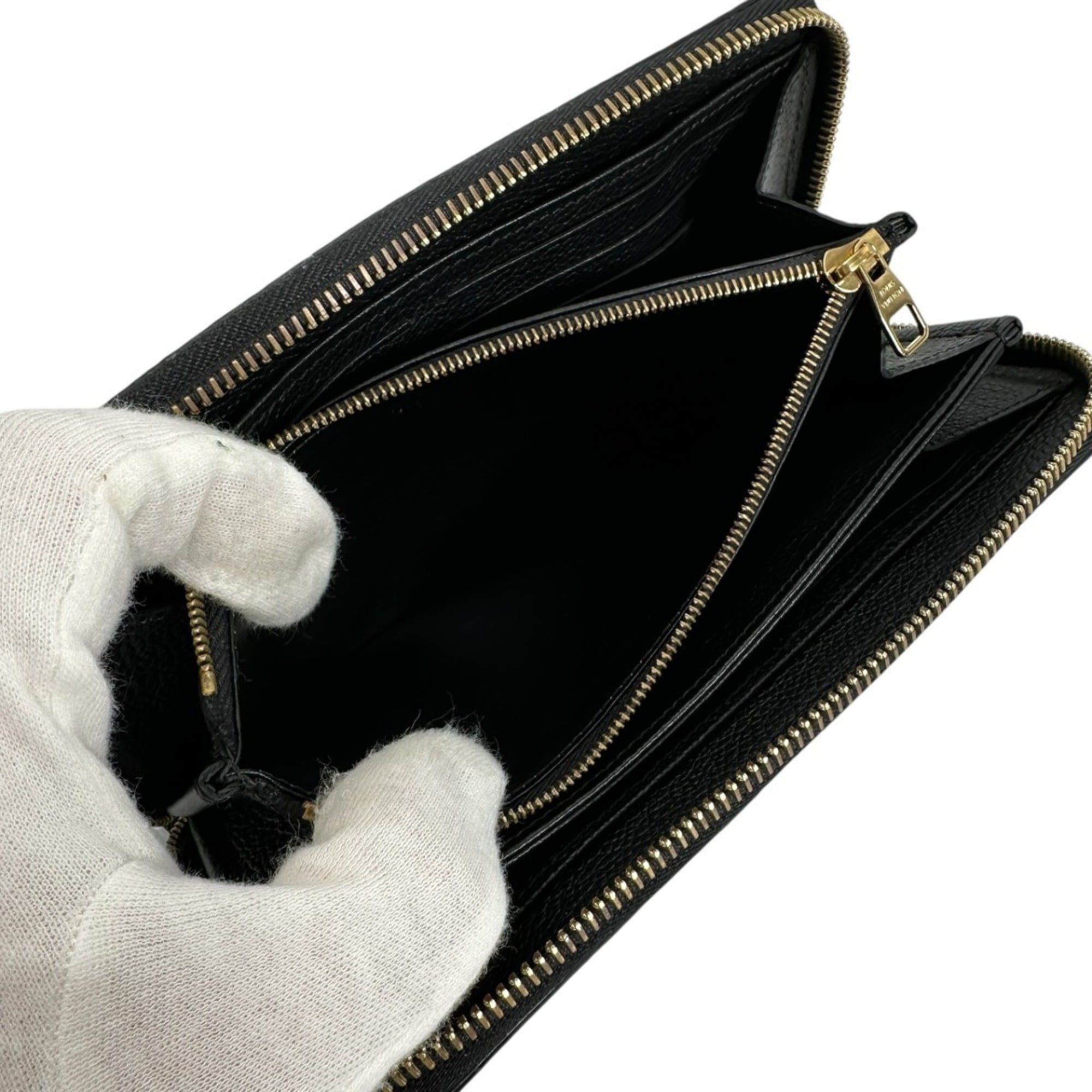 Louis Vuitton Louis Vuitton Zippy Wallet Monogram Empreinte M80481 Black/Beige Size ONE SIZE - 14 Thumbnail