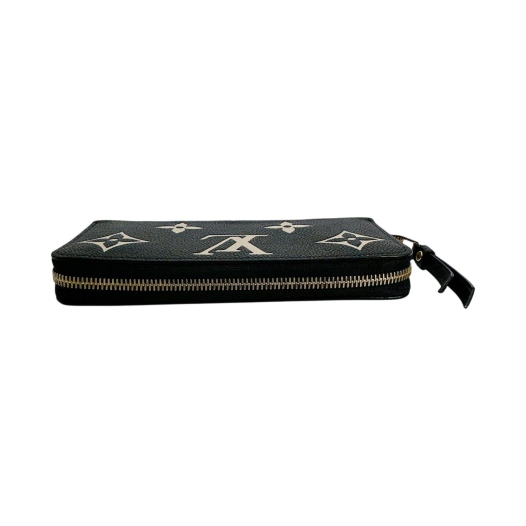 Louis Vuitton Louis Vuitton Zippy Wallet Monogram Empreinte M80481 Black/Beige Size ONE SIZE - 4 Thumbnail