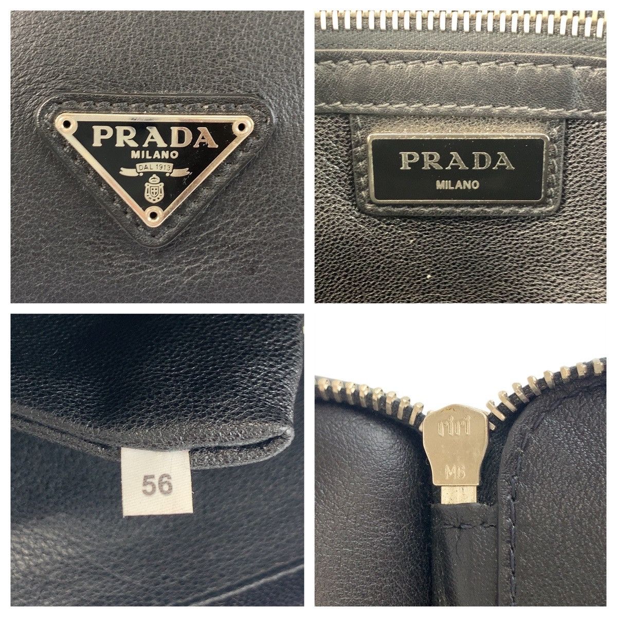 Prada Prada Prada Triangle Logo Leather Clutch Bag Leather Clutch Bag DUTY FREE for USA Size ONE SIZE - 5 Thumbnail