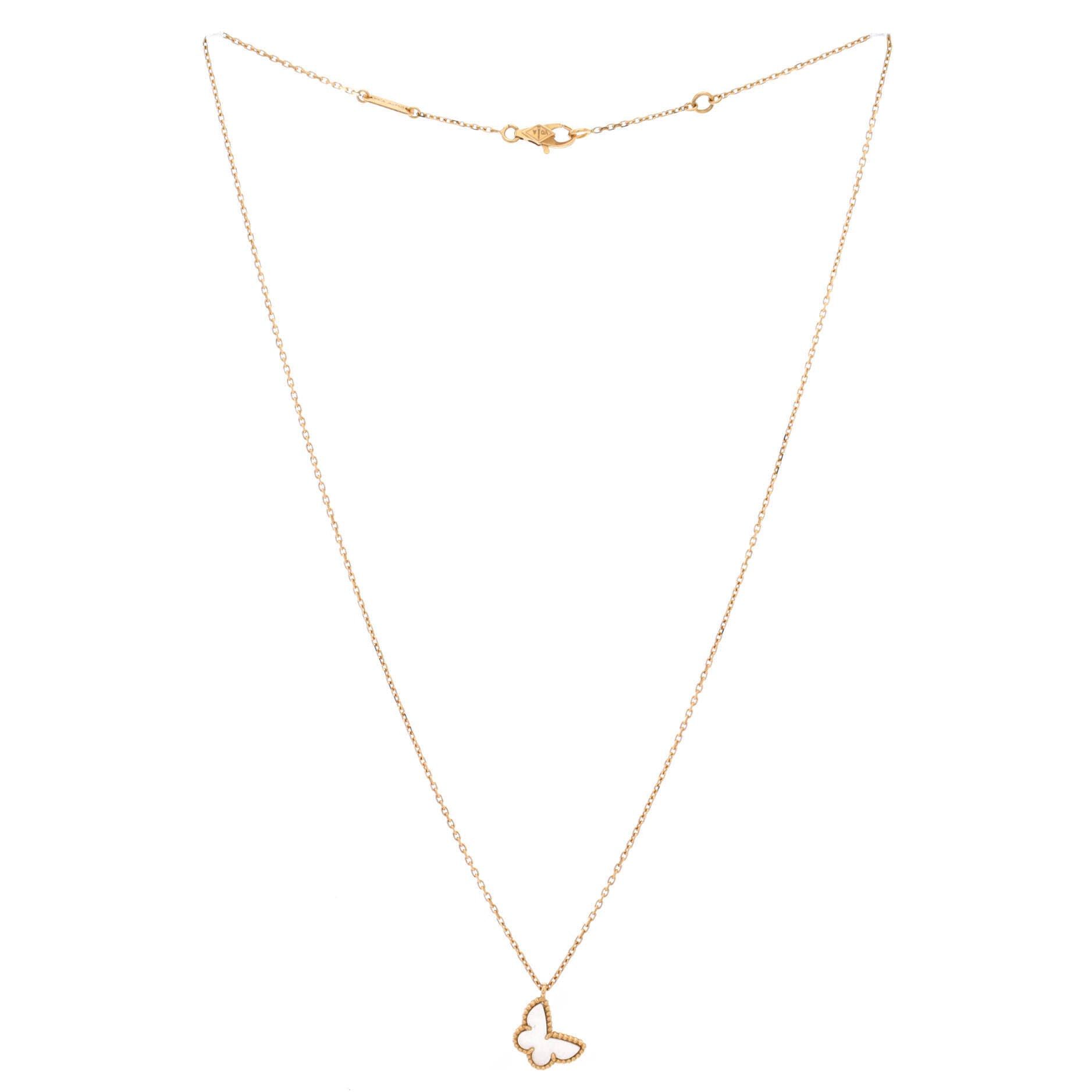 Van Cleef & Arpels Sweet Alhambra Butterfly Pendant Necklace Size ONE SIZE - 3 Thumbnail