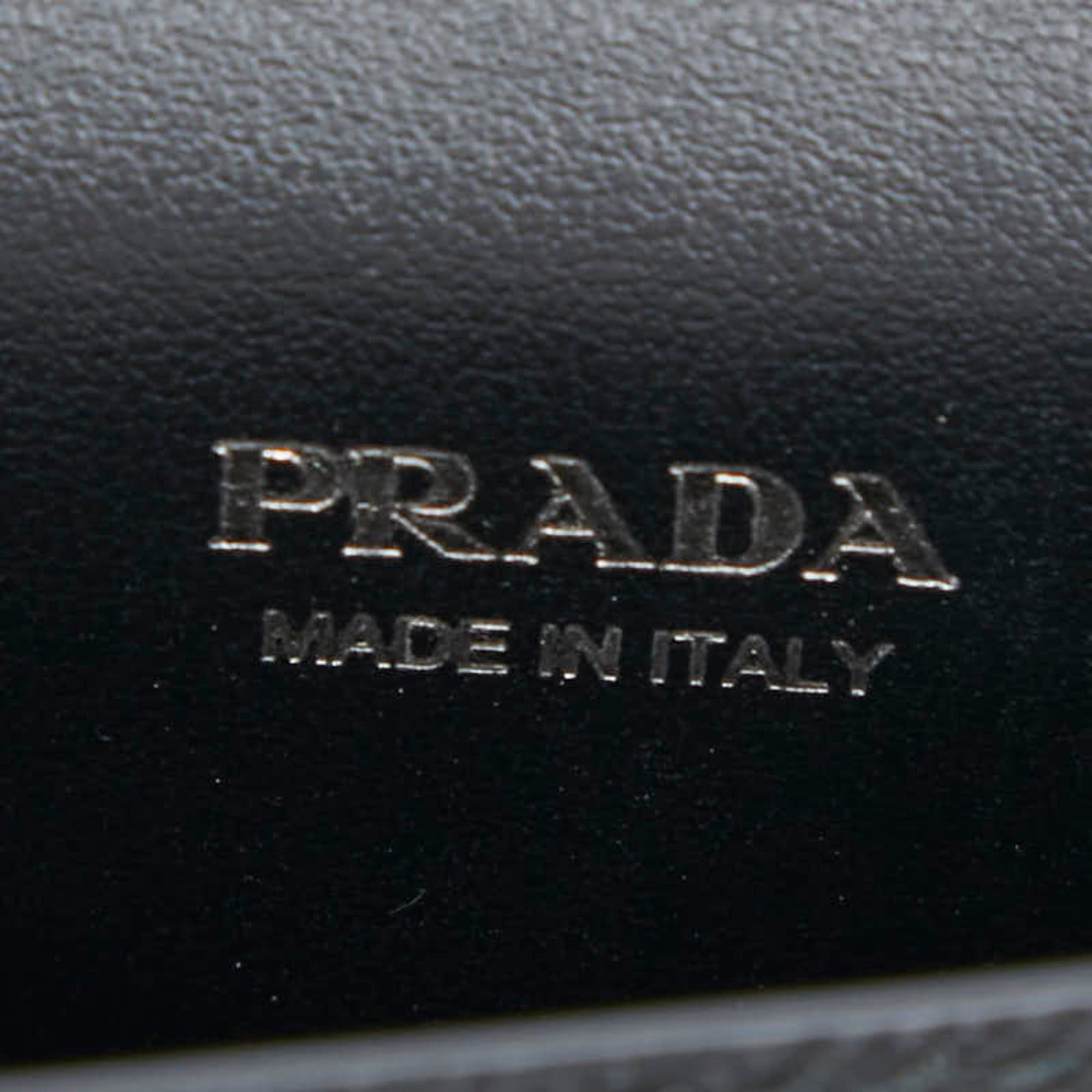 Prada Prada Triangle Logo Plate Small Accessory Pouch in Black Saffiano Leather for Women Size ONE SIZE - 7 Thumbnail