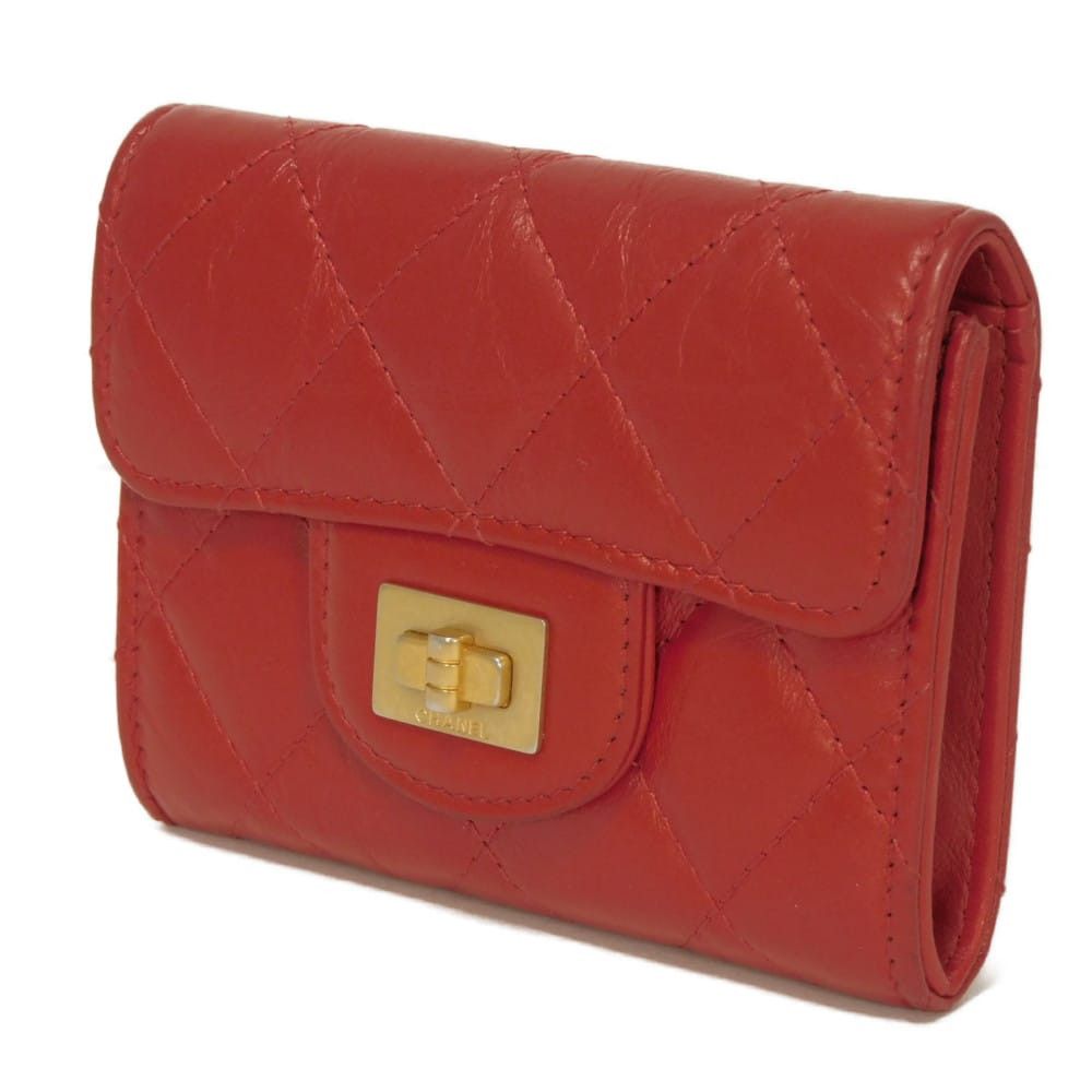 Chanel Chanel CHANEL 2.55 Calfskin Compact Wallet Leather Short Wallet A80234 DUTY FREE for USA Size ONE SIZE - 2 Thumbnail