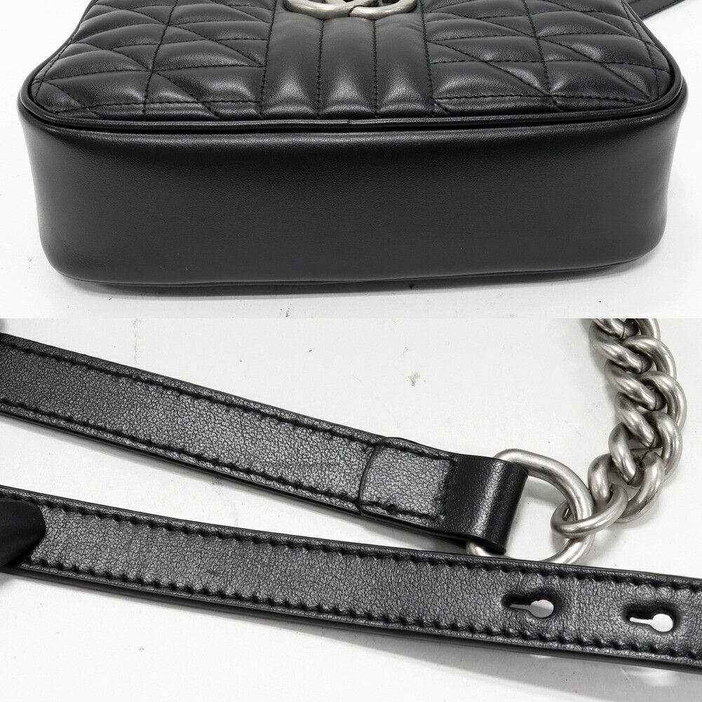 Gucci Gucci Gucci GG Marmont Calf Chain Shoulder Bag Leather Shoulder Bag 447632 UM8BN 1000 DUTY FREE for USA Size ONE SIZE - 5 Thumbnail