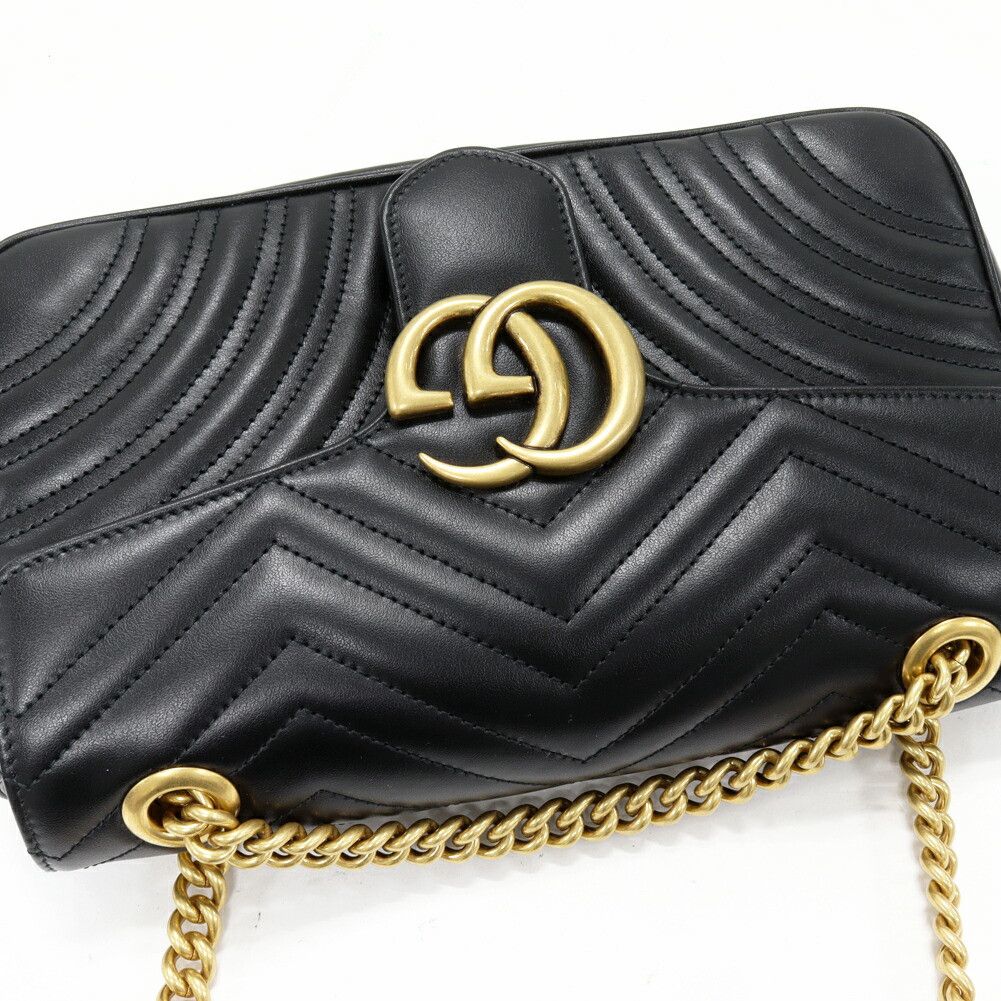 Gucci Gucci Gucci GG Marmont Calf Chain Shoulder Bag Leather Shoulder Bag 443497 DTDIT 1000 DUTY FREE for USA Size ONE SIZE - 6 Thumbnail