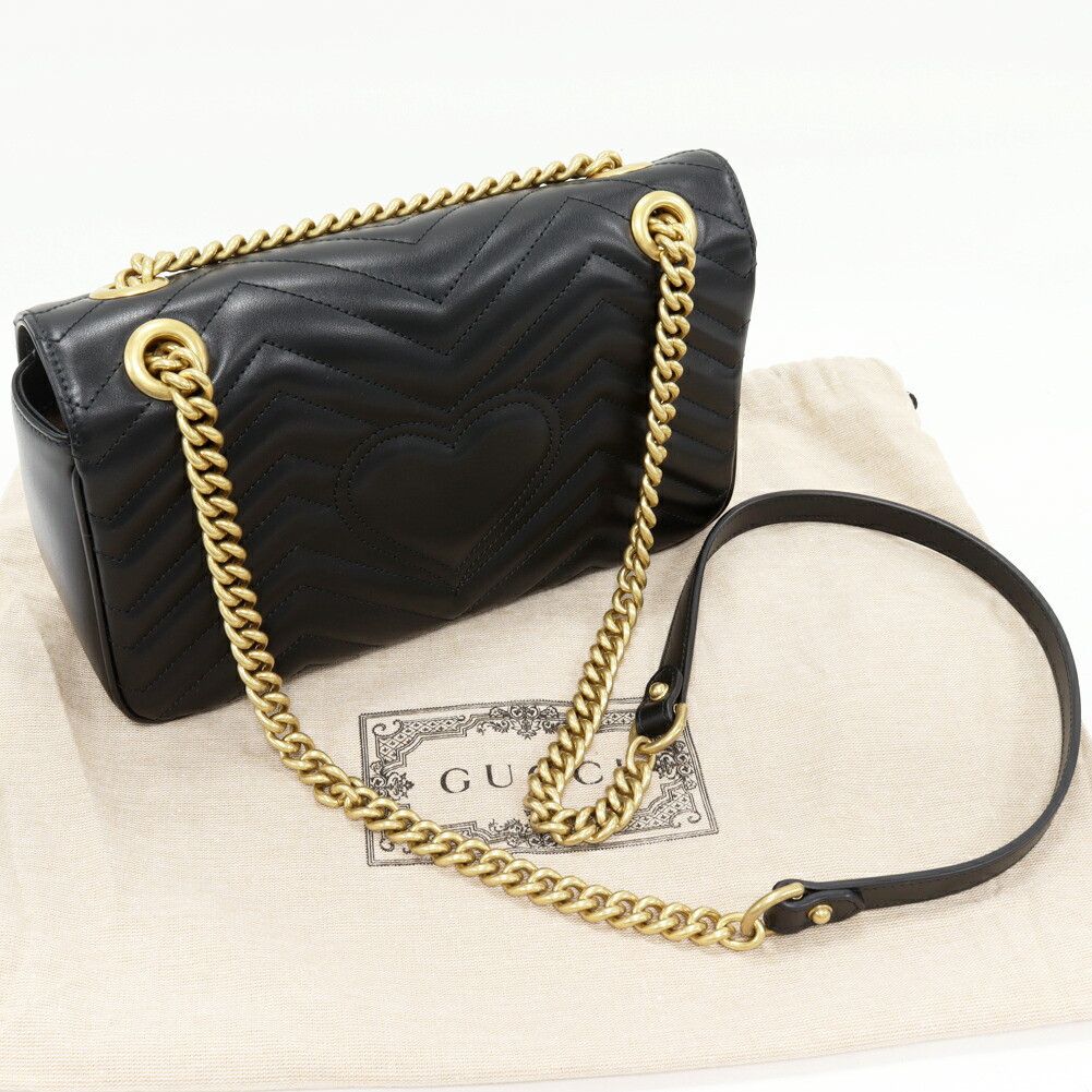 Gucci Gucci Gucci GG Marmont Calf Chain Shoulder Bag Leather Shoulder Bag 443497 DTDIT 1000 DUTY FREE for USA Size ONE SIZE - 3 Thumbnail