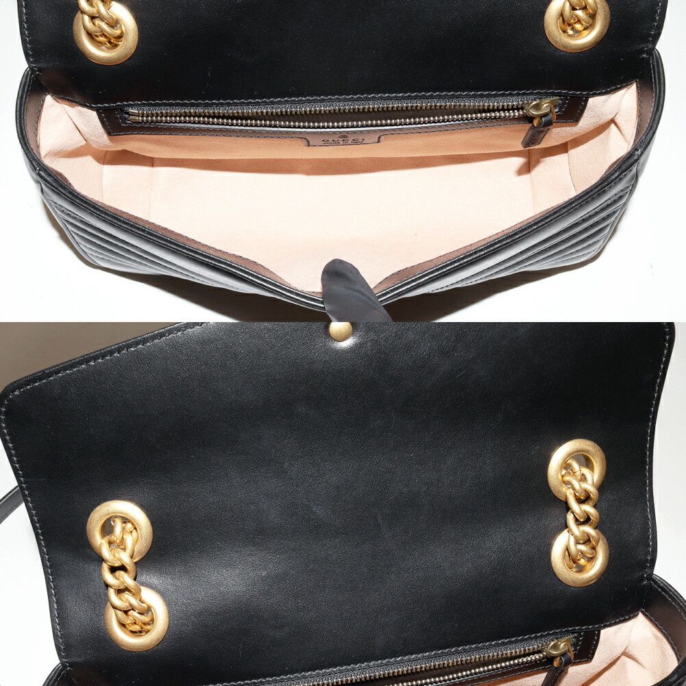Gucci Gucci Gucci GG Marmont Calf Chain Shoulder Bag Leather Shoulder Bag 443497 DTDIT 1000 DUTY FREE for USA Size ONE SIZE - 4 Thumbnail