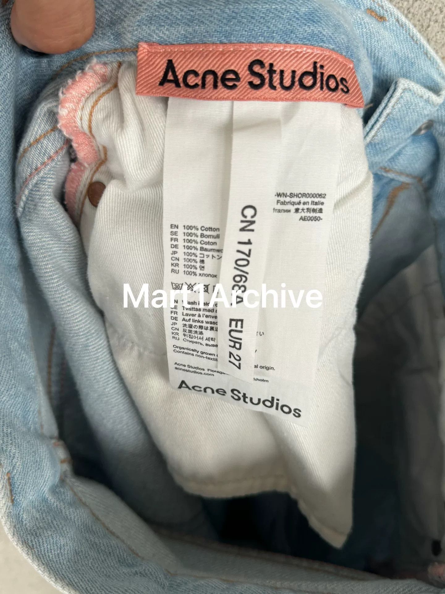 Acne Studios Acne Studios Ice Blue Frayed Denim Shorts Size 27" / US 4 / IT 40 - 6 Thumbnail
