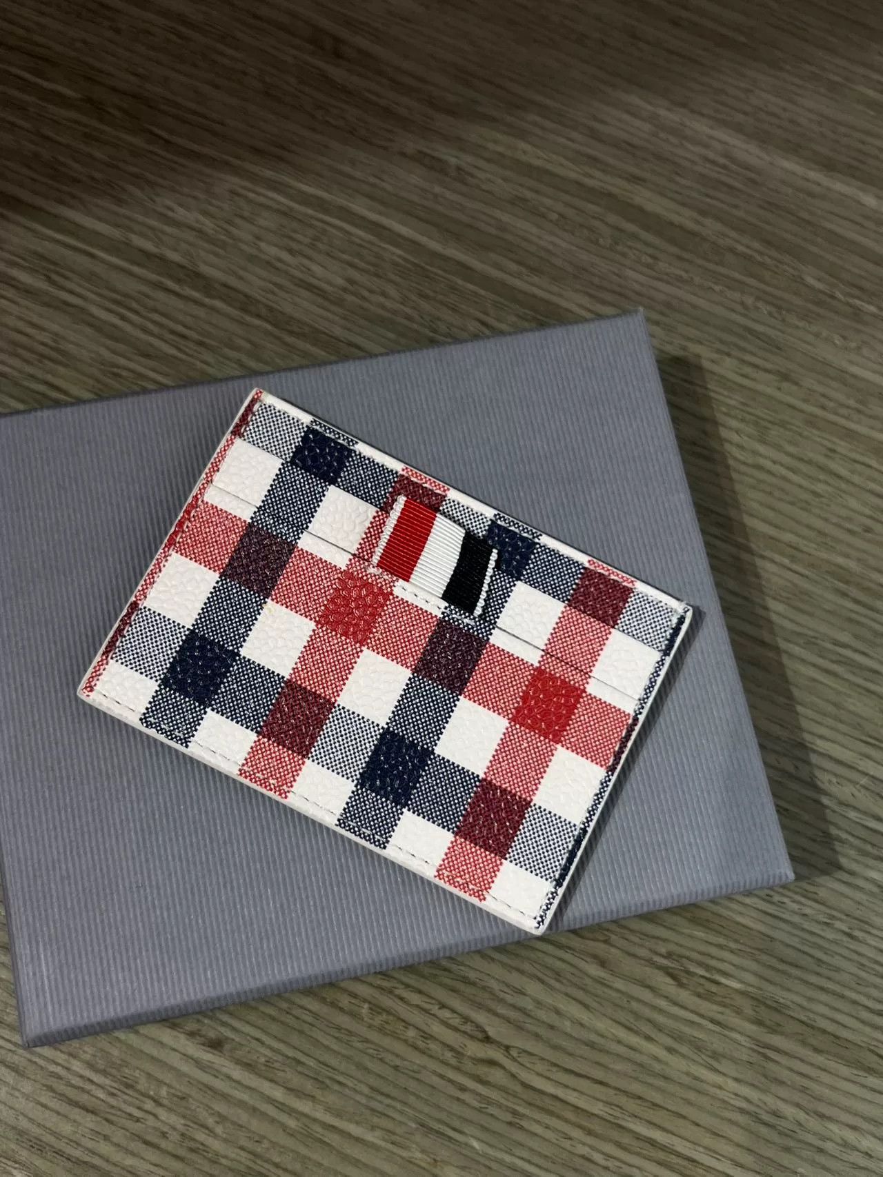 Thom Browne Thom Browne Check Stripe Small Wallet Size ONE SIZE - 6 Thumbnail