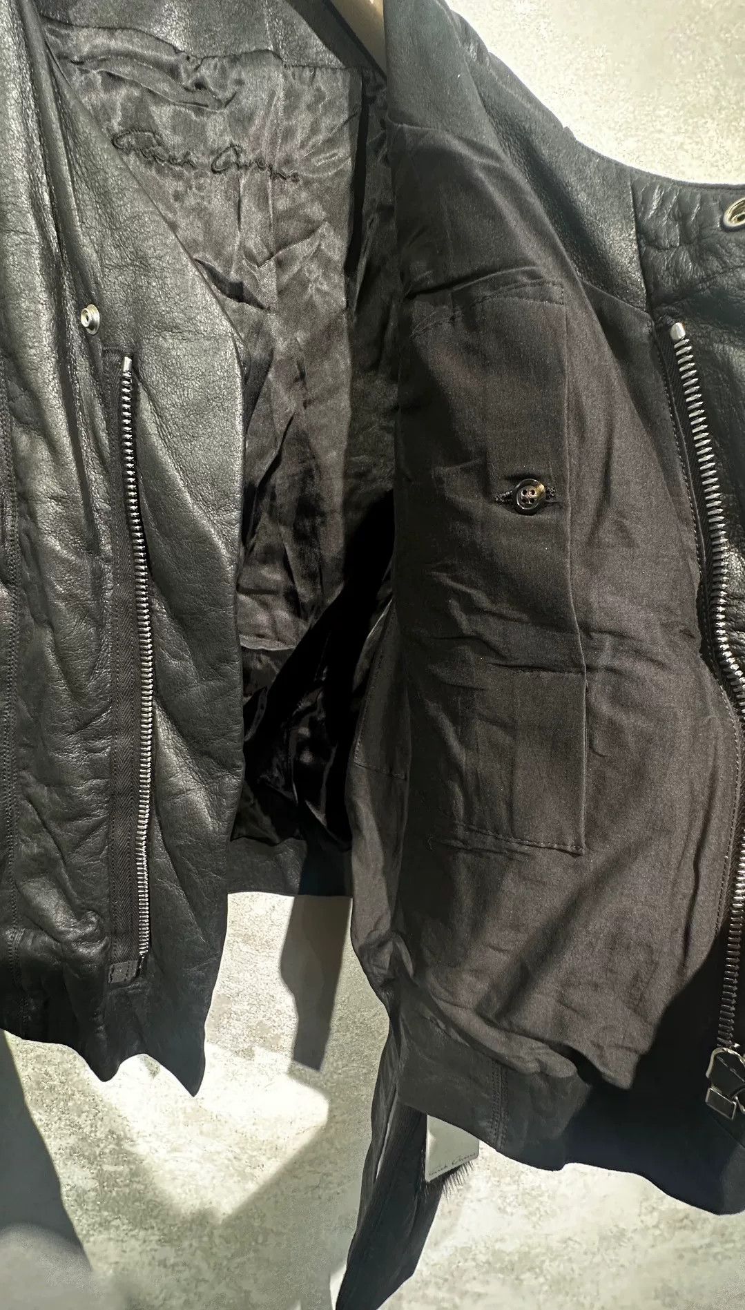 Rick Owens Rick Owens Black Leather Jacket Size S / US 4 / IT 40 - 5 Thumbnail